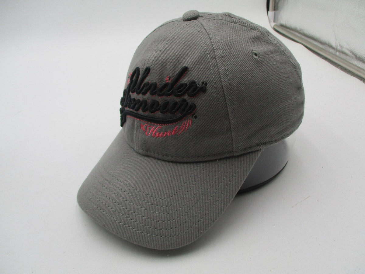 Under Armour Hunt Hat Cap Strap Back Womens One Size Gray Baseball Embroidered2
