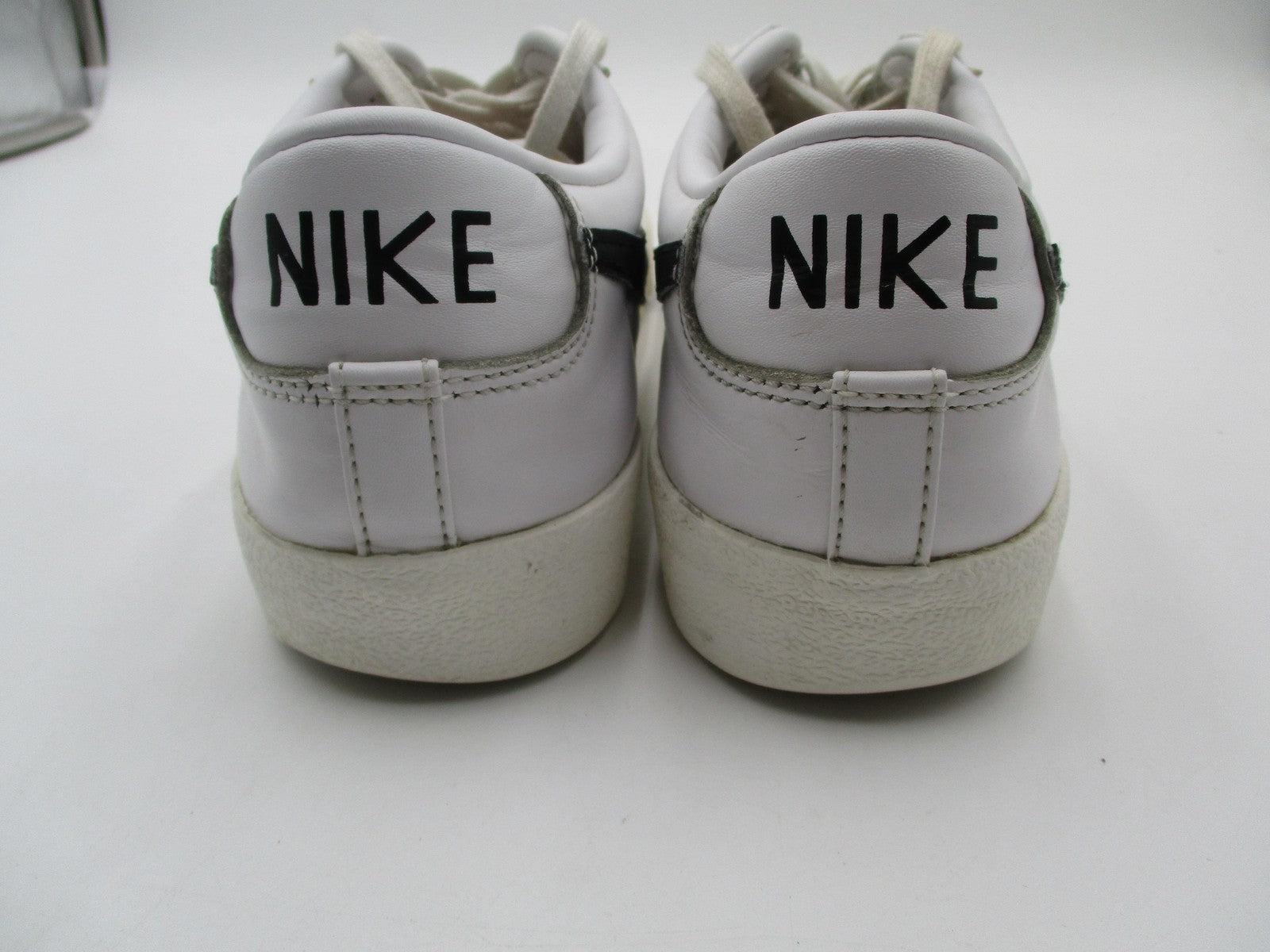 Nike Blazer Low '77 Shoes Mens Size 10.5 White Black Leather Sneakers DA6364-10111