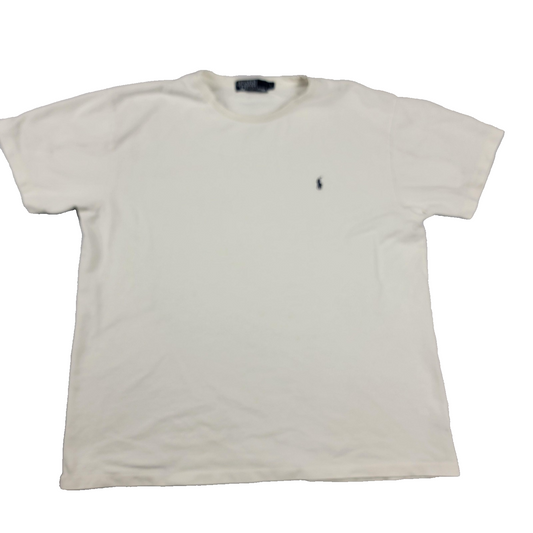 Polo Ralph Lauren Shirt Mens Large White Crewneck Short Sleeve Casual