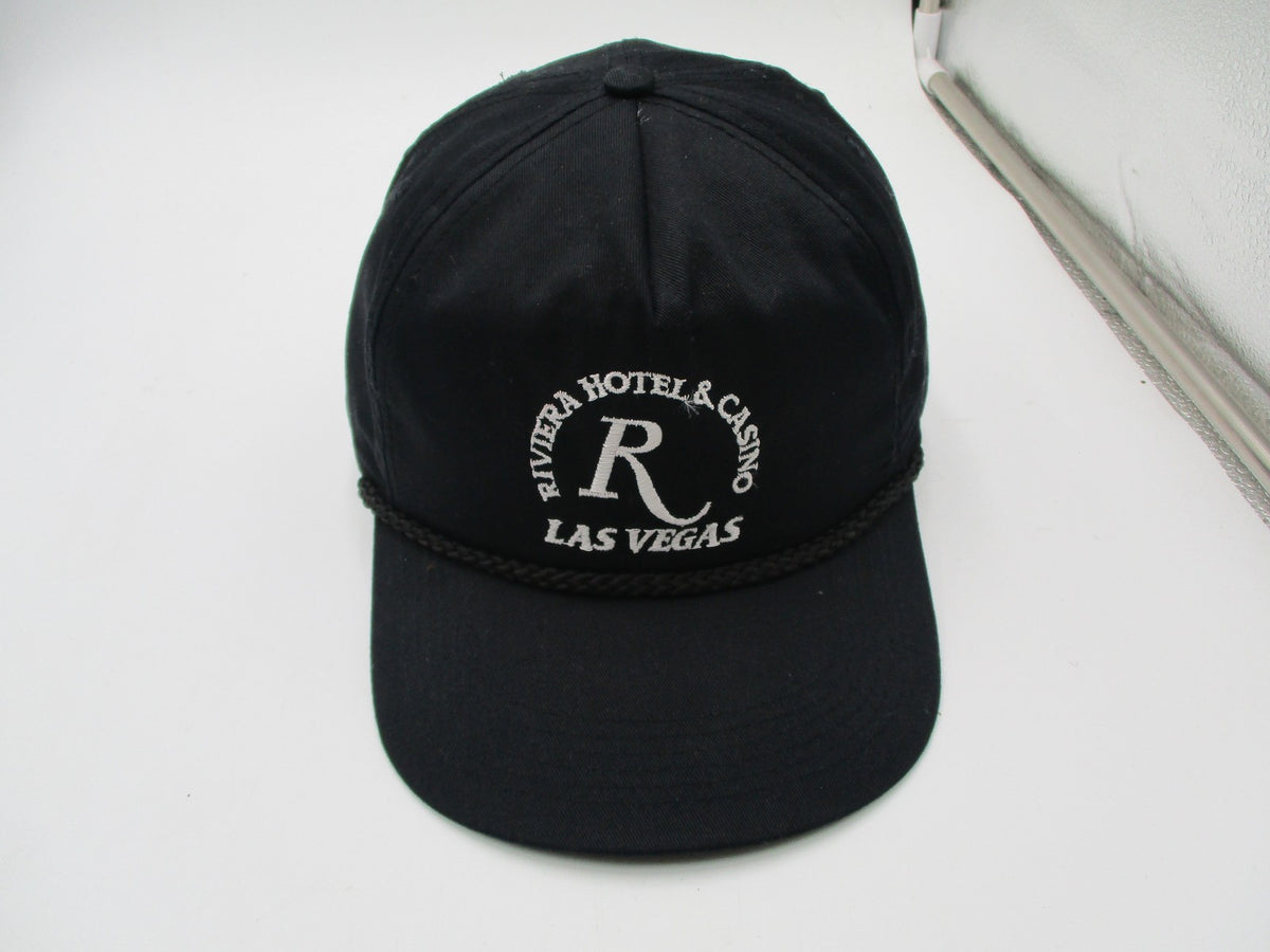 Riviera Hotel & Casino Las Vegas Black Snapback Hat Cap Rope One Size Cotton1