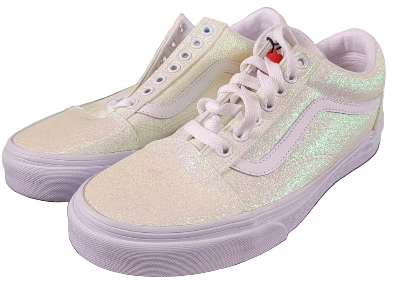 Vans Adult Old Skool Sneakers Size M7 W8.5 Color Pink/True White UV Activated0