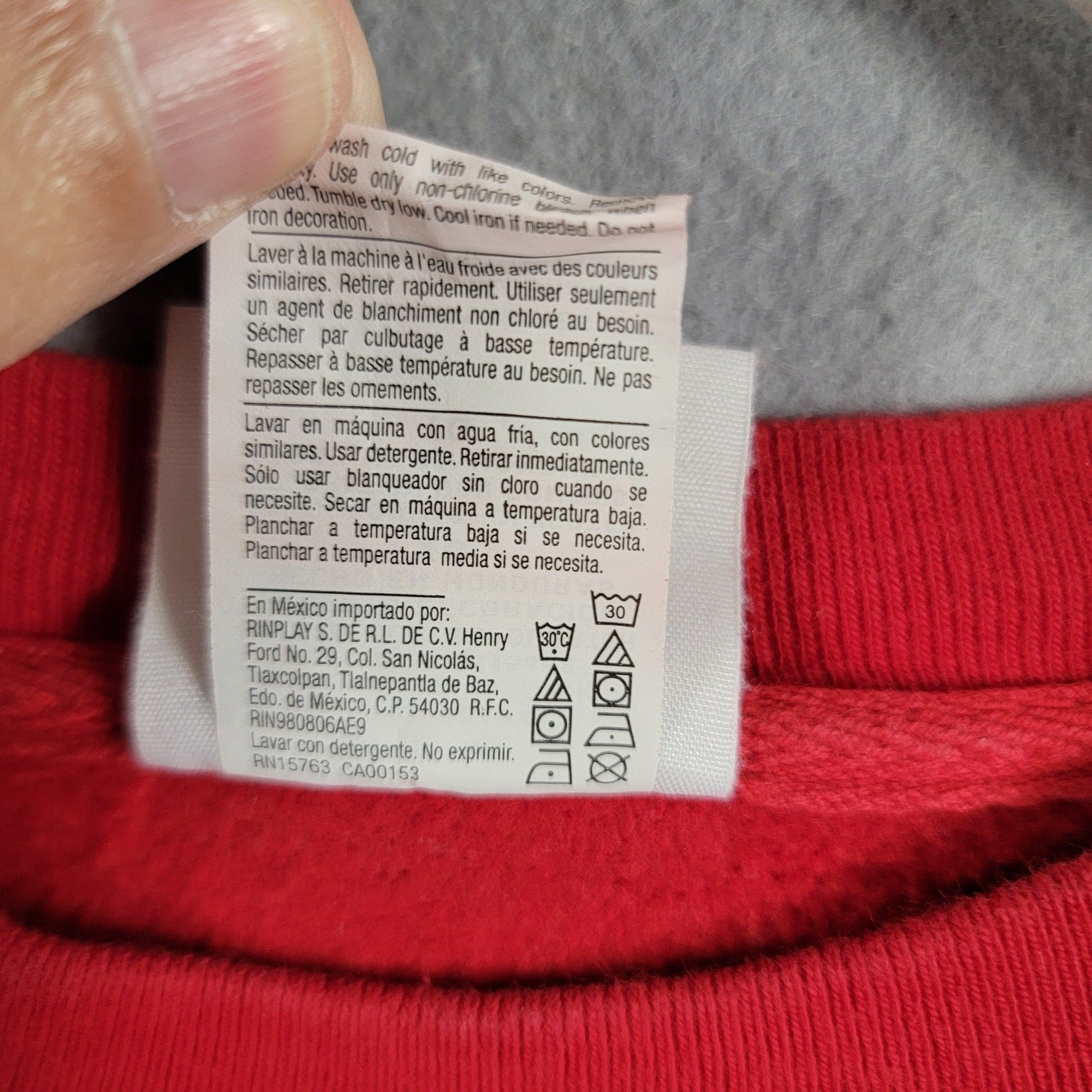 Champion Vintage Reverse Weave Blank Sweatshirt Red Sz XL