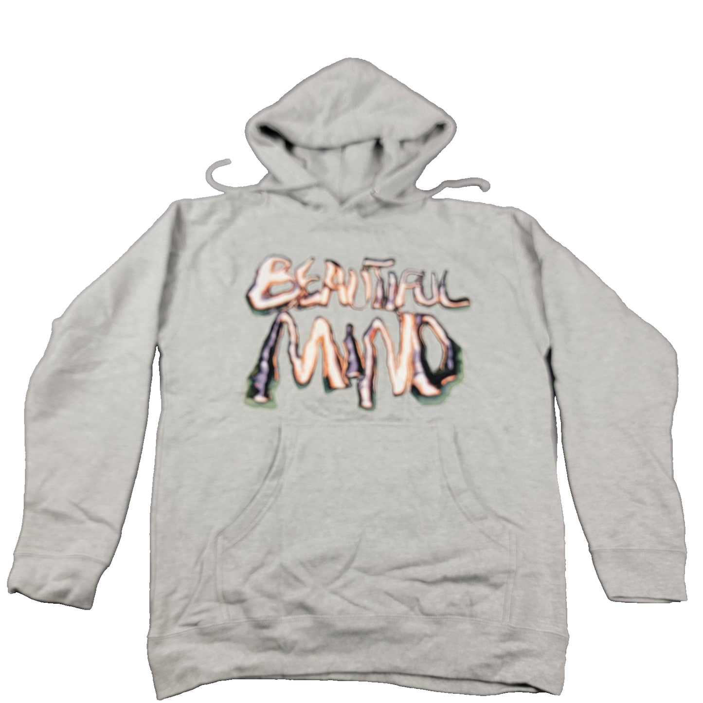 Rod Wave Beautiful Mind Hoodie Medium Gray Butterfly Graphic Rap Pullover