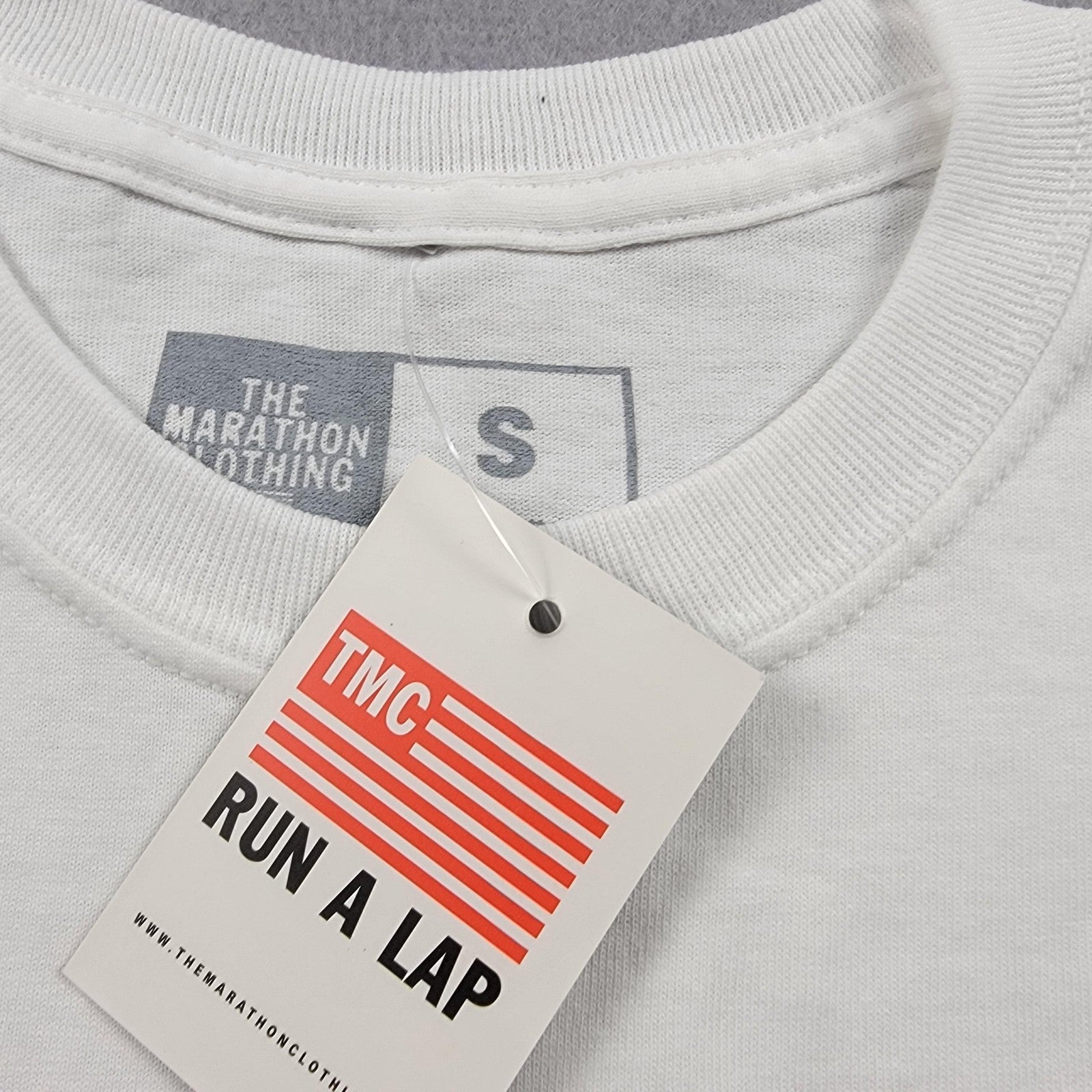 The Marathon Clothing Shirt Mens Small White Graphic TMC Crenshaw Run A Lap Tee2