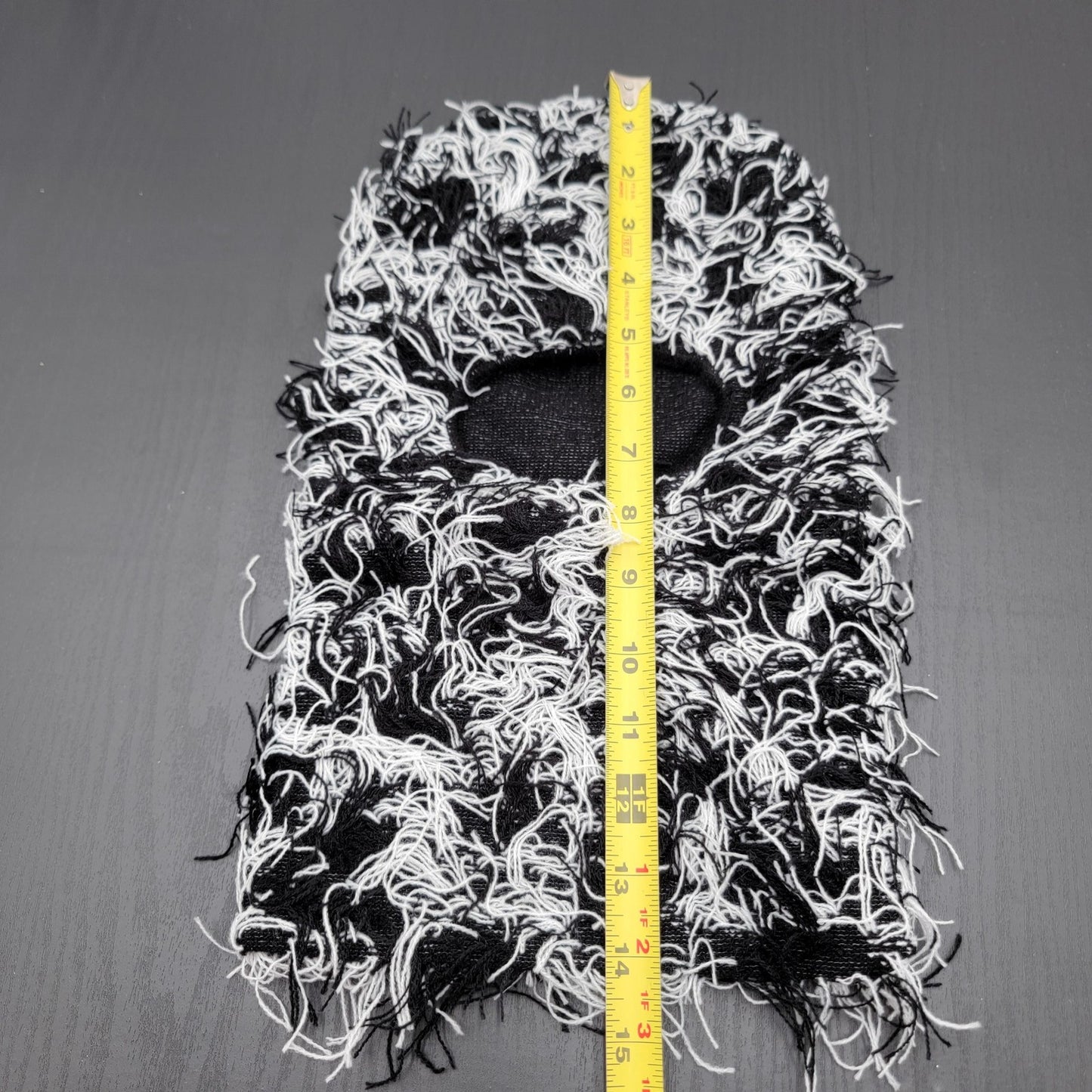 Balaclava Mask Mens One Size Black Shaggy Knit Ski Snowboard Winter Costume2