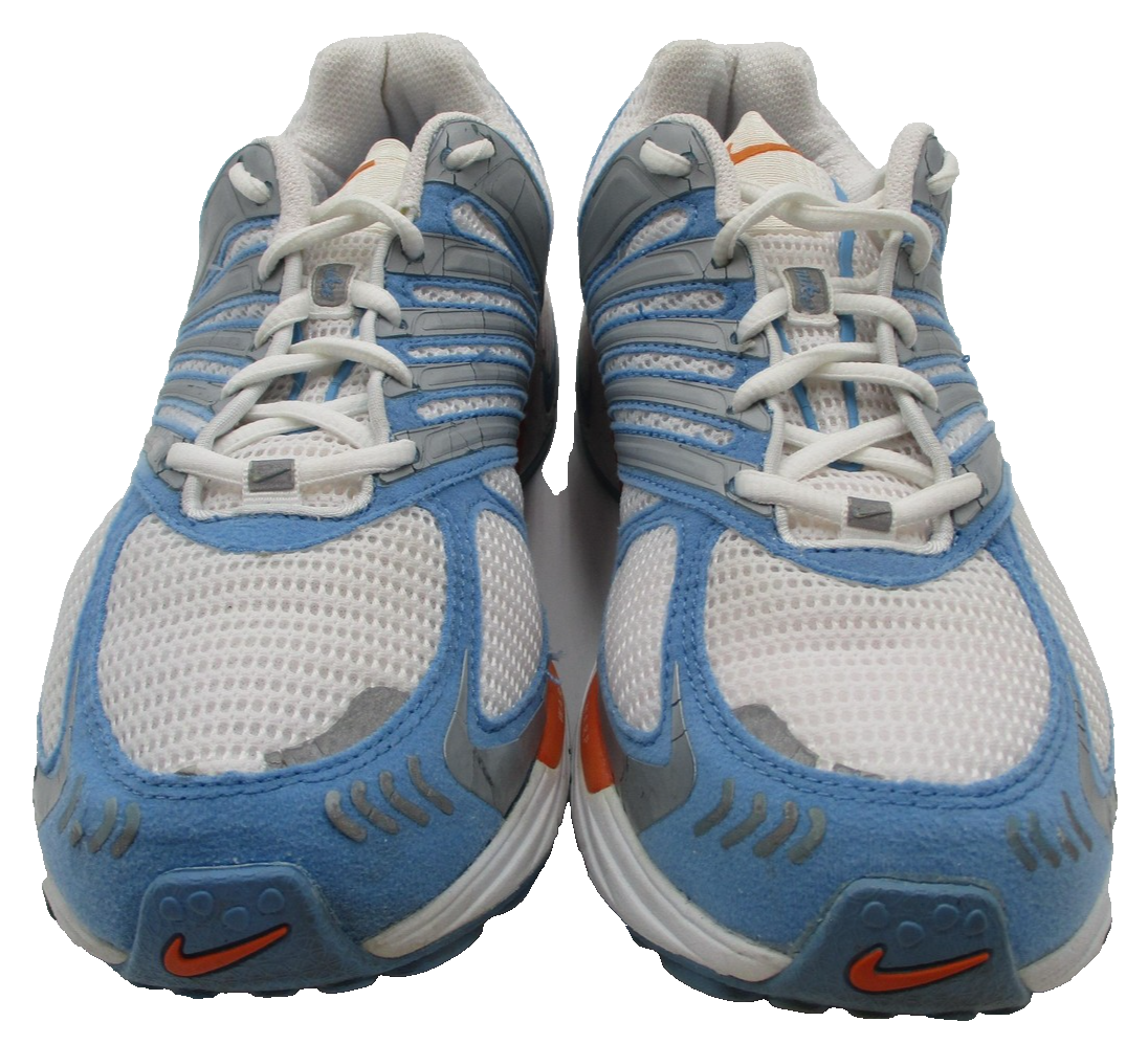 Vintage Nike Zoom Air Structure Shoes Women Sz 9.5 White Blue Orange Running 1T44