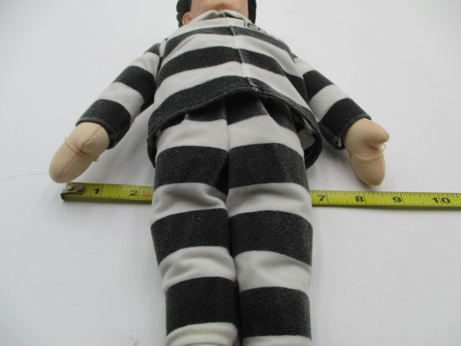 Vintage Play-By-Play Moe Three Stooges Prisoner Plush Doll Medium Black White8