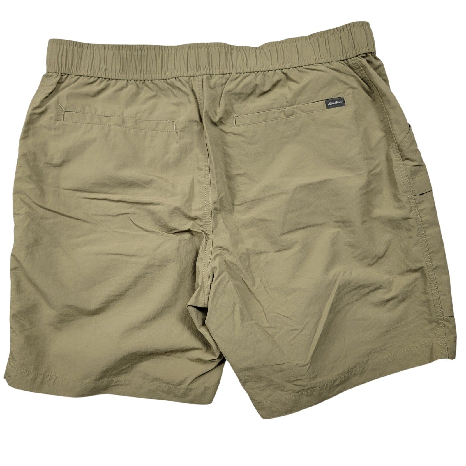 Eddie Bauer Men’s Utility Hiking Shorts Size Large Tan Nylon Belted Outdoor1