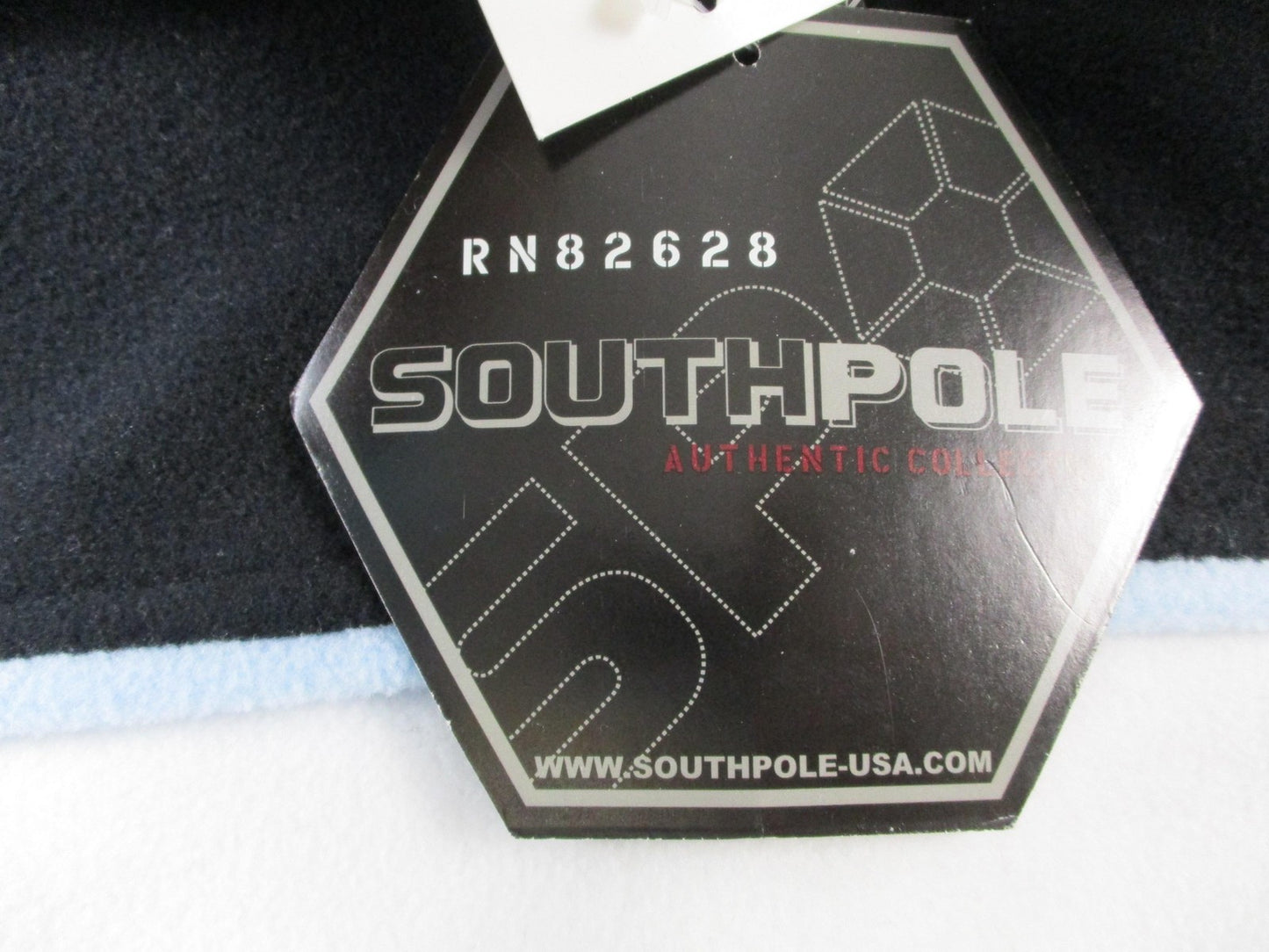 Southpole Sweatshirt Mens 2XL White Blue Fleece Pullover Snap Mock Neck Logo5