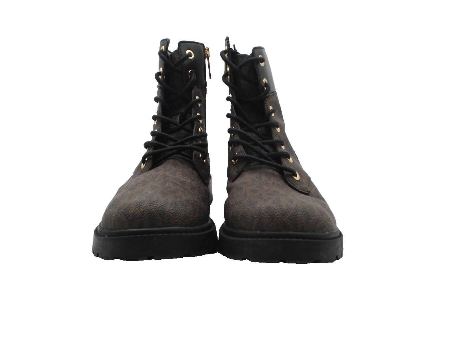 Michael Kors Boots Womens Size 8 Brown Logo Combat Lace Up Ankle LS21J (1R2)8