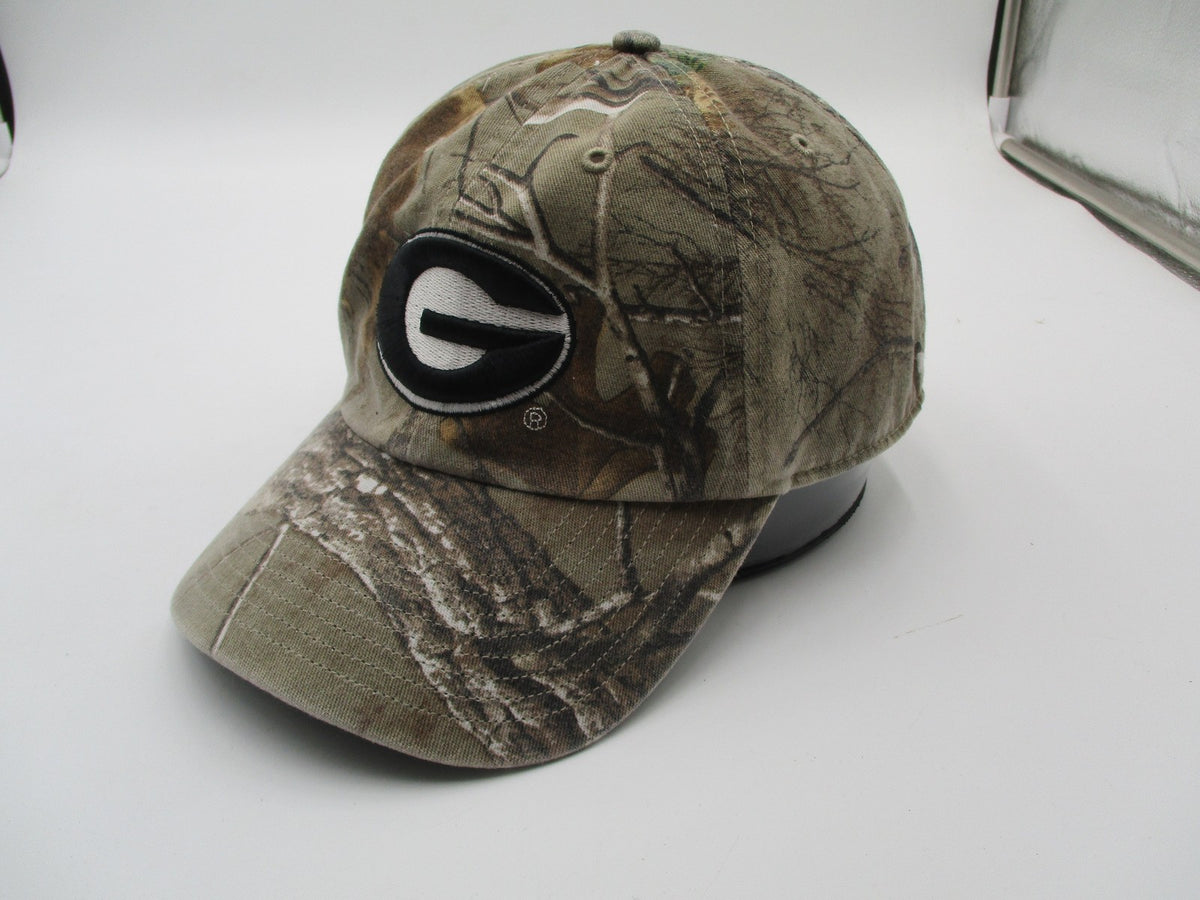 G Logo Camo Hat Cap Strap Back One Size Brown Football OTS Mens Realtree3