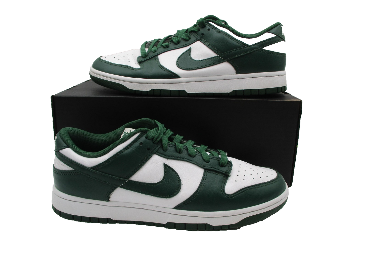 Nike Dunk Low 'Michigan State' Size 9 White Team Green Basketball DD1391101 1E90