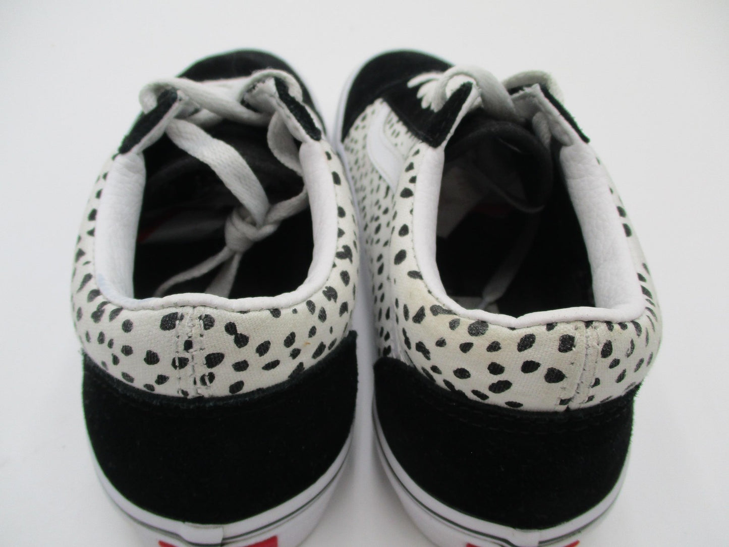 Vans Dalmatian Spot Print Shoes Kids Size 6 Black White Suede Sneakers7