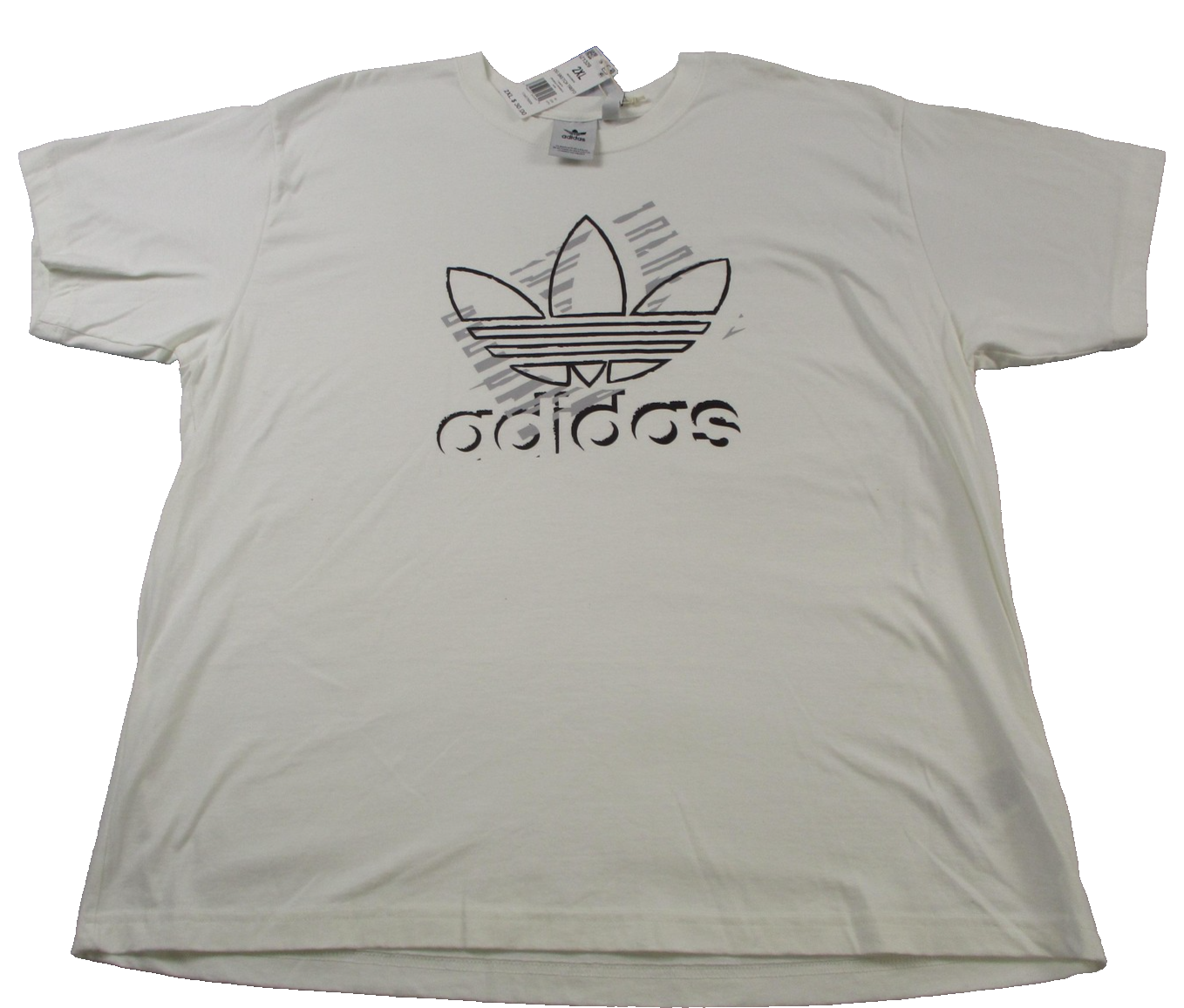 Adidas Sketch Trefoil Shirt Mens 2XL White Originals Graphic Streetwear 1360620