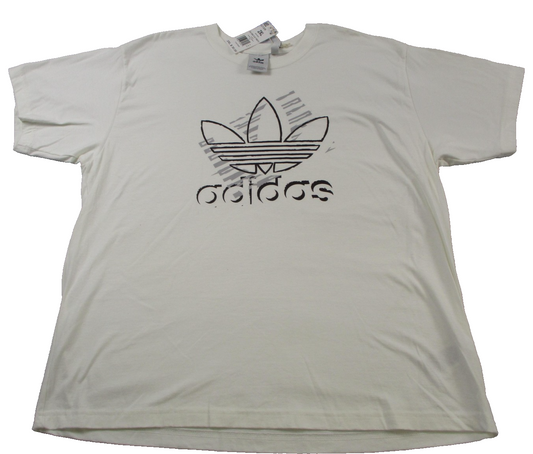 Adidas Sketch Trefoil Shirt Mens 2XL White Originals Graphic Streetwear 1360620