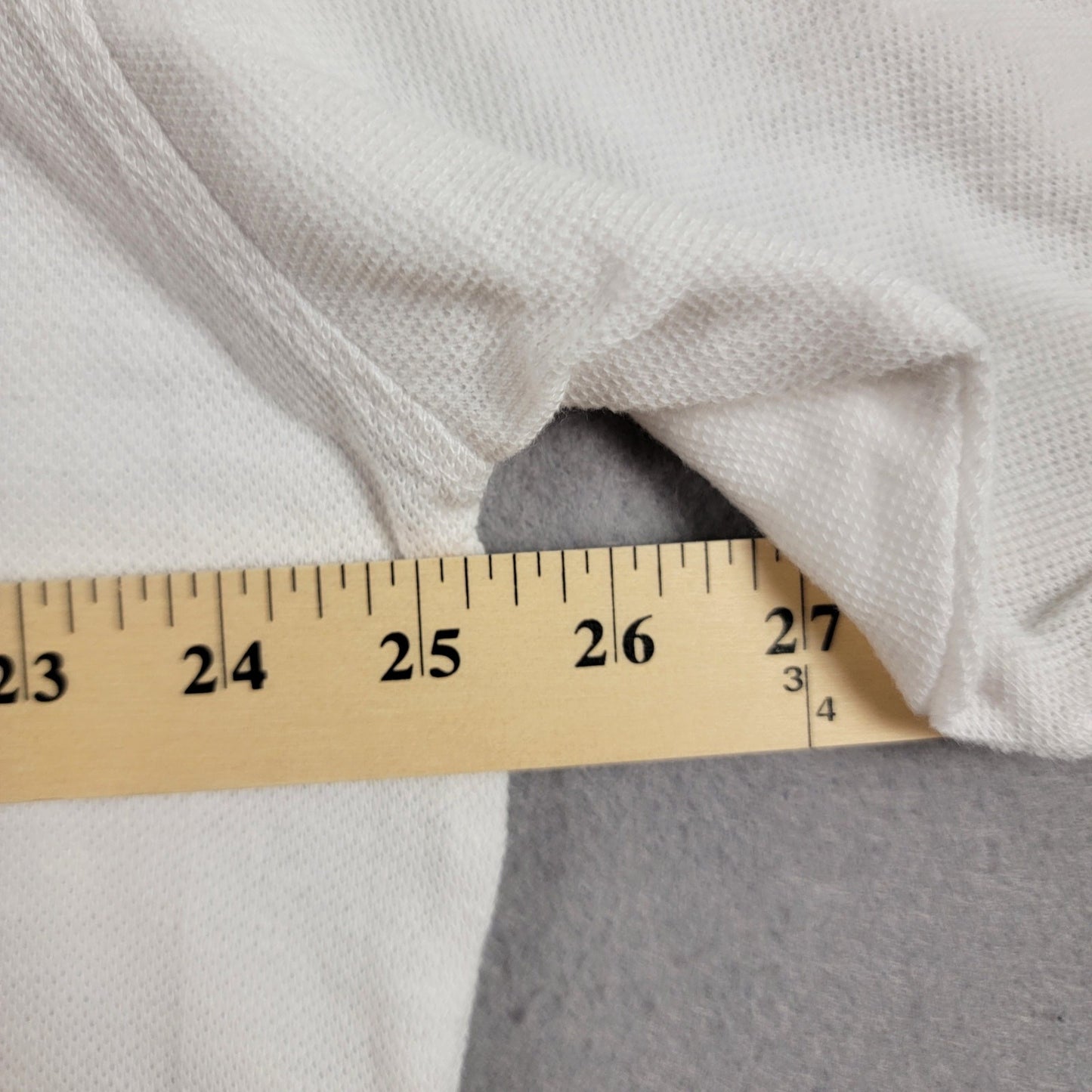 Pine Trails Mens Pique Polo Shirt White Cotton Blend Short Sleeve 2XL Preowned5