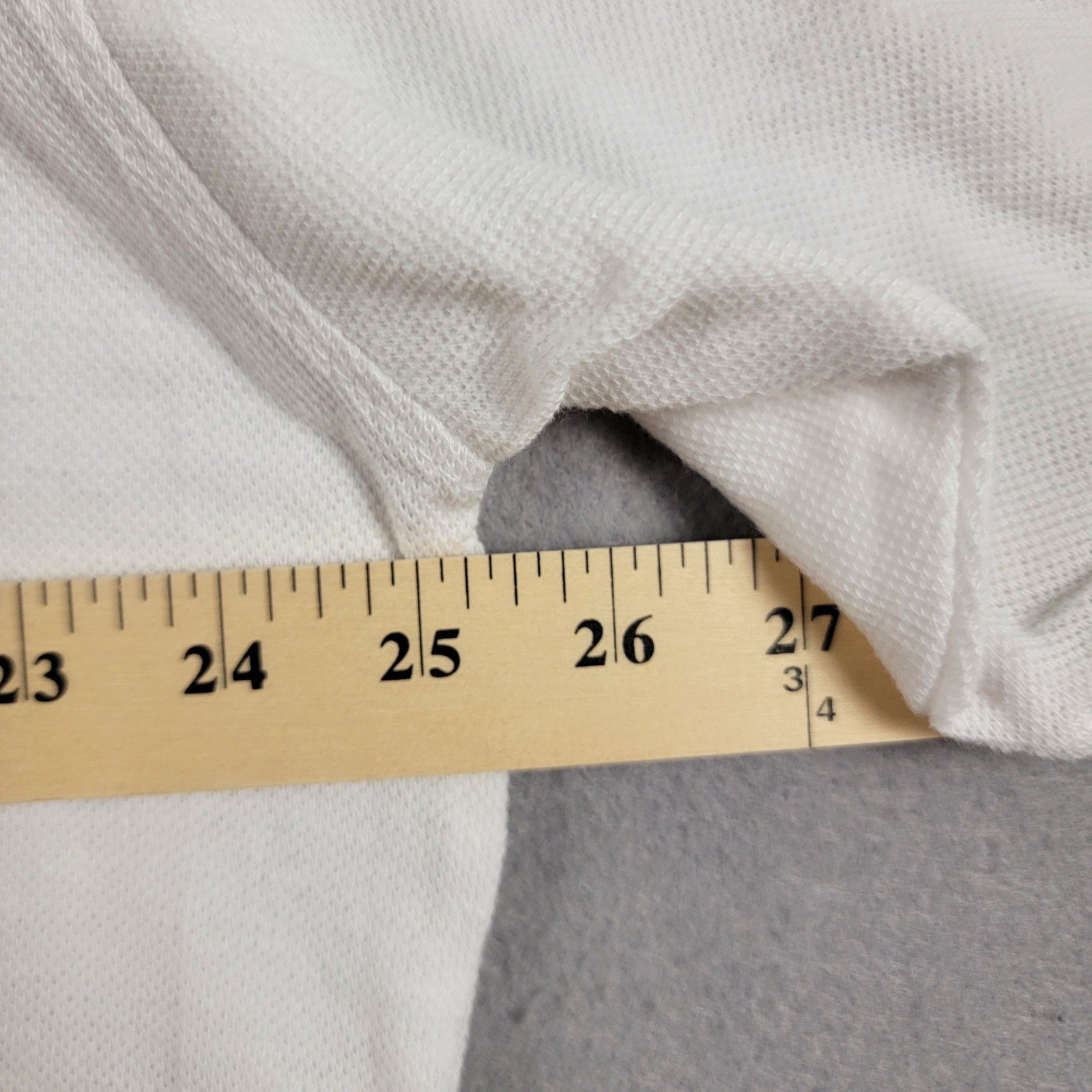 Pine Trails Mens Pique Polo Shirt White Cotton Blend Short Sleeve 2XL Preowned5