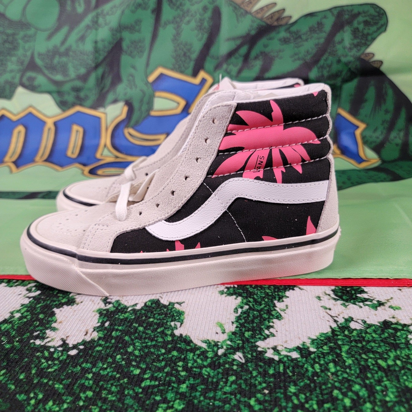 Vans Sk8Hi 38 Dx Anaheim Factory Black/Pink Sz 4.5M/6W VN0A38GFXKJ1 0