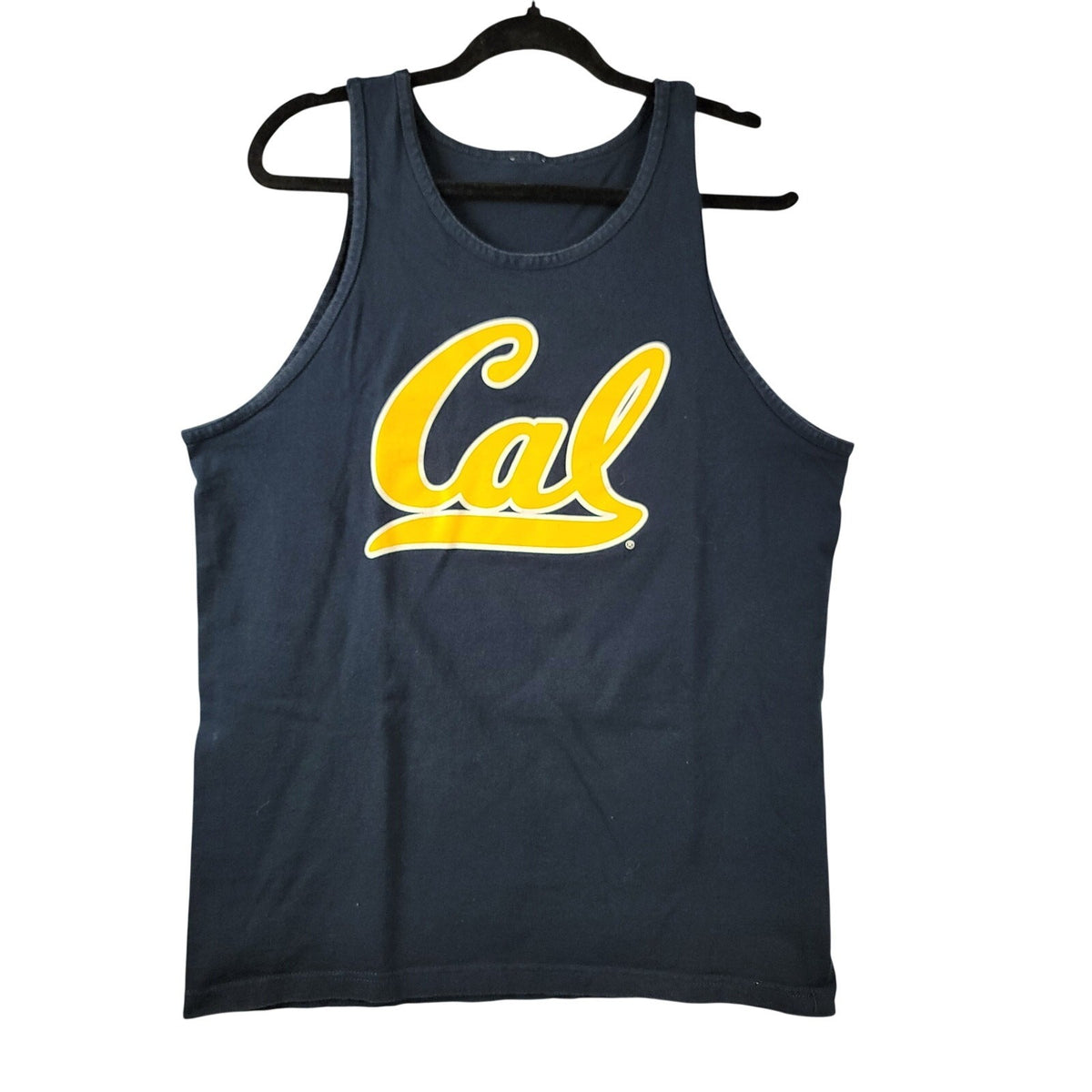 Cal State Golden Bears Tank Top Mens Large Navy Blue Yellow Logo Preowned 90s0