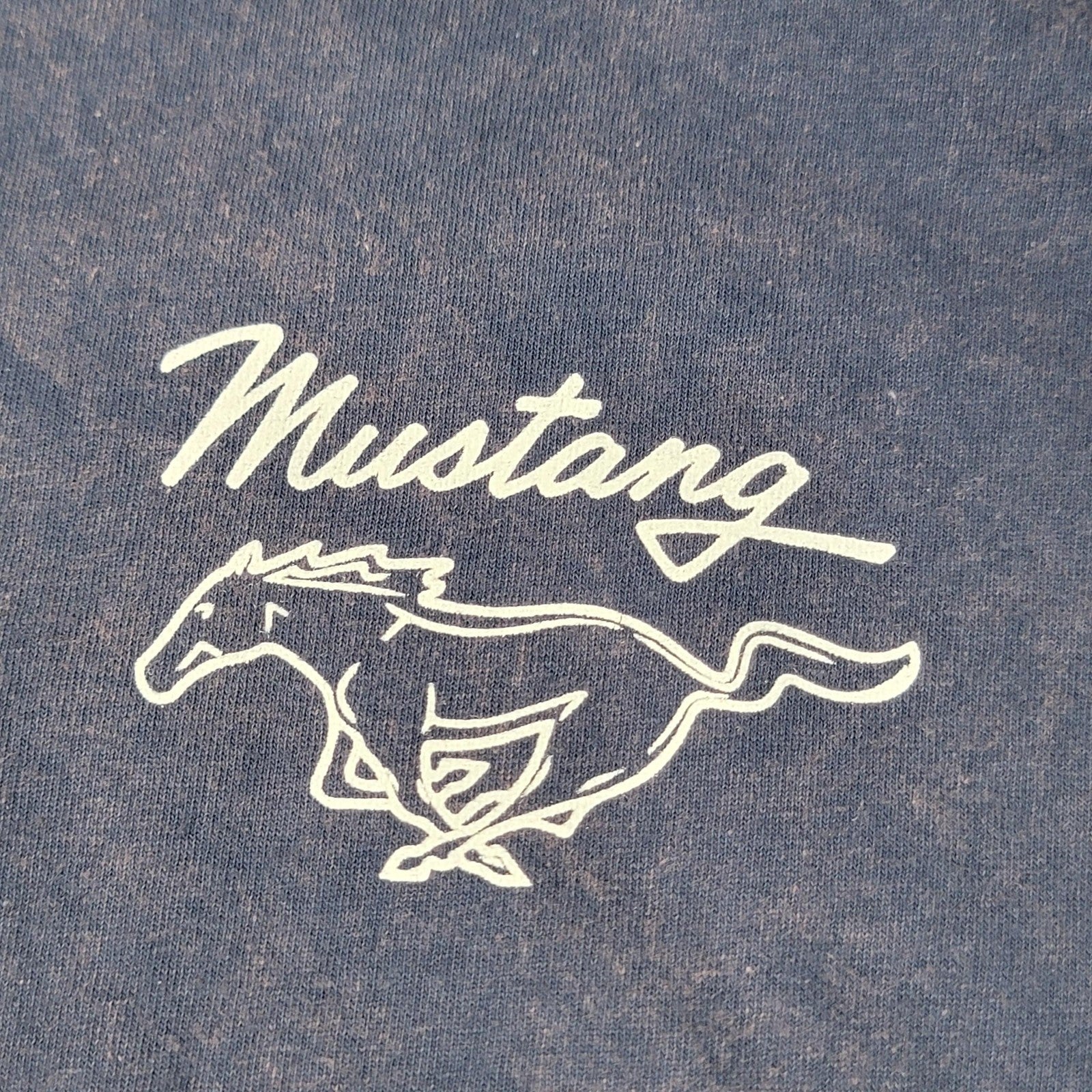 Ford Mustang Mens Large Blue Graphic Tee Official Licensed Hybrid Apparel 11503
