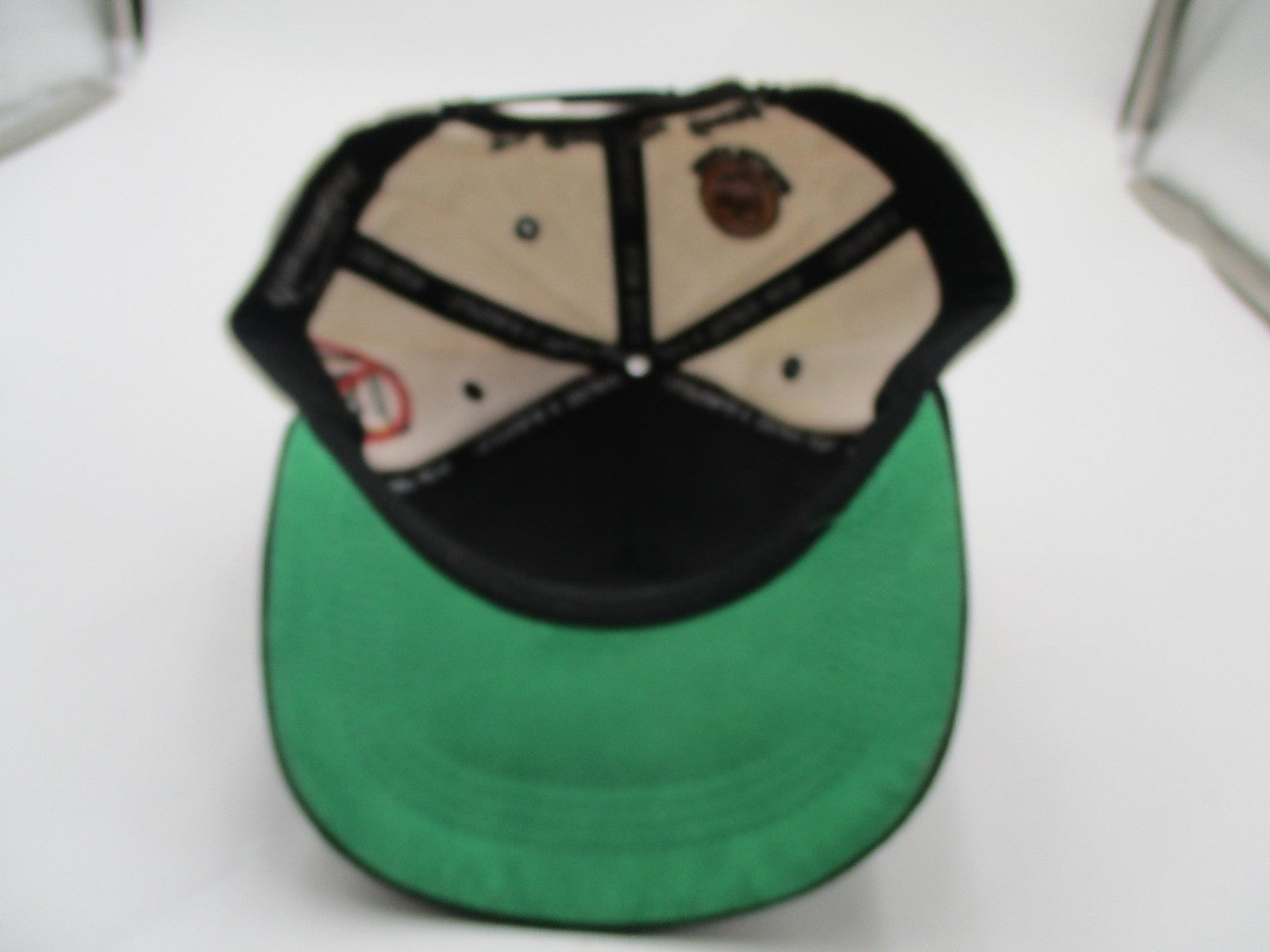 GASNYC Hat Cap Snap Back Mens One Size Beige Black GAS Graphic Embroidered Funny13