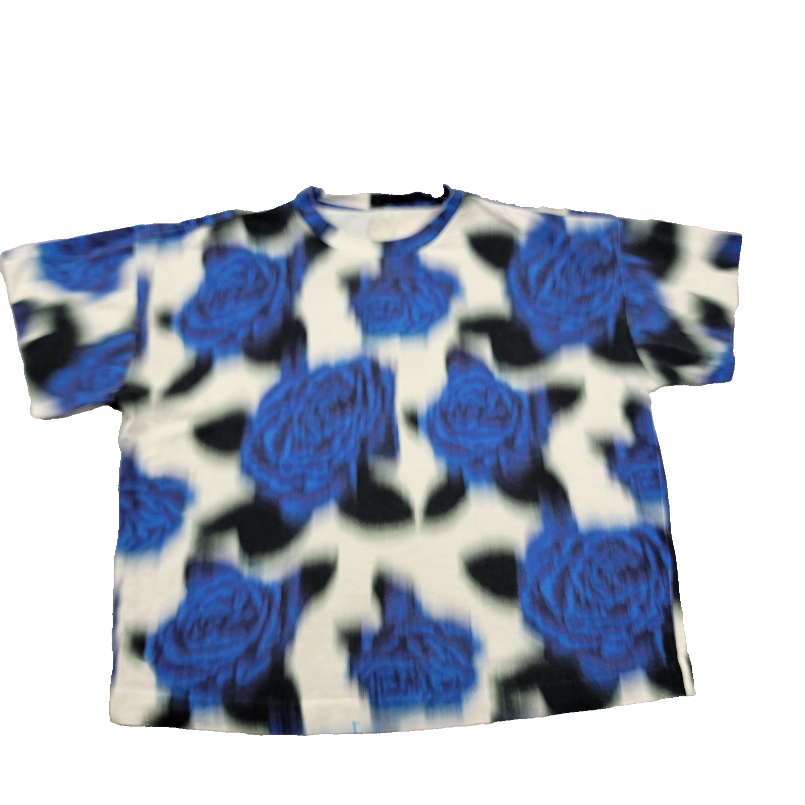Kenzo Shirt Mens Medium Blurry Rose Floral Graphic Tiger Portugal 9770