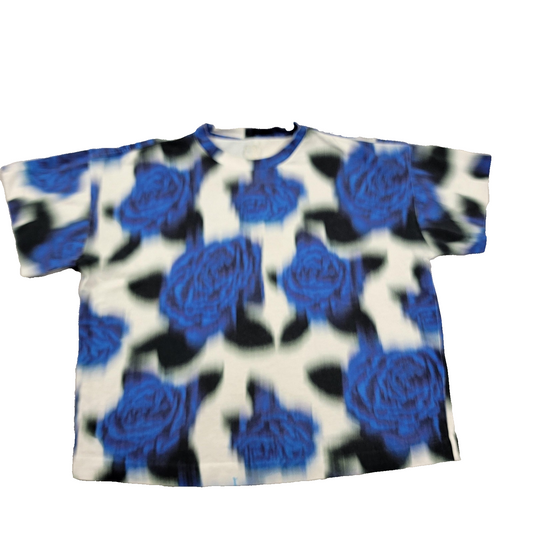 Kenzo Shirt Mens Medium Blurry Rose Floral Graphic Tiger Portugal 9770