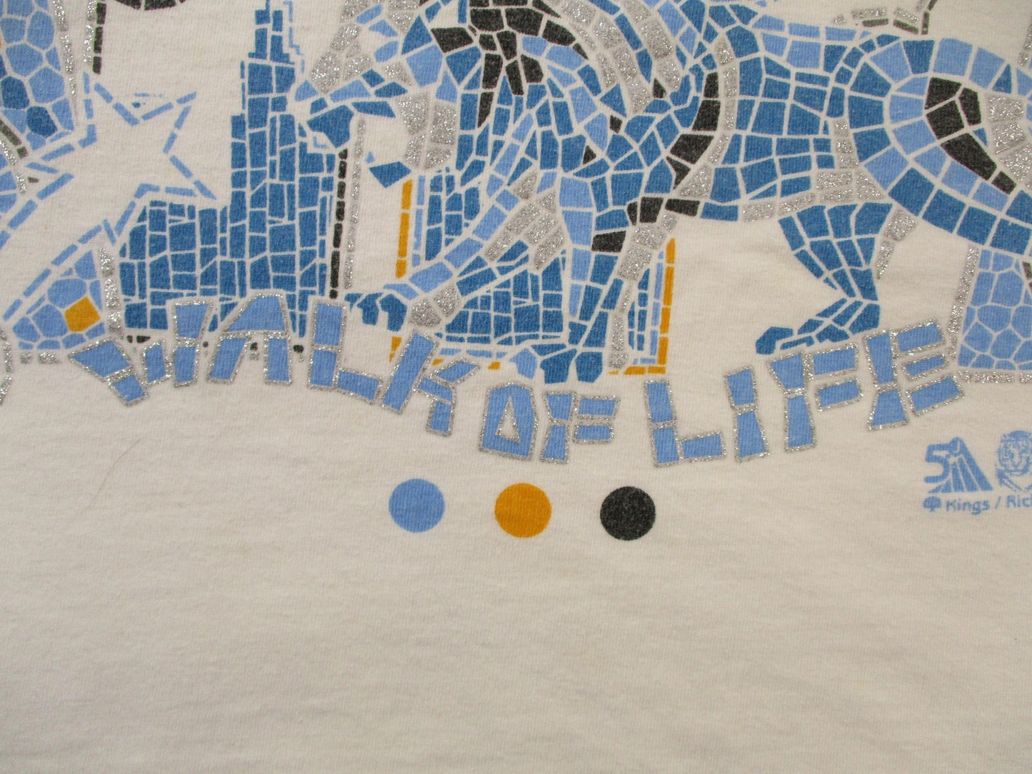 5ive Jungle & Co Walk of Life Kings County Tee Men 2XL White Y2K Streetwear 15656