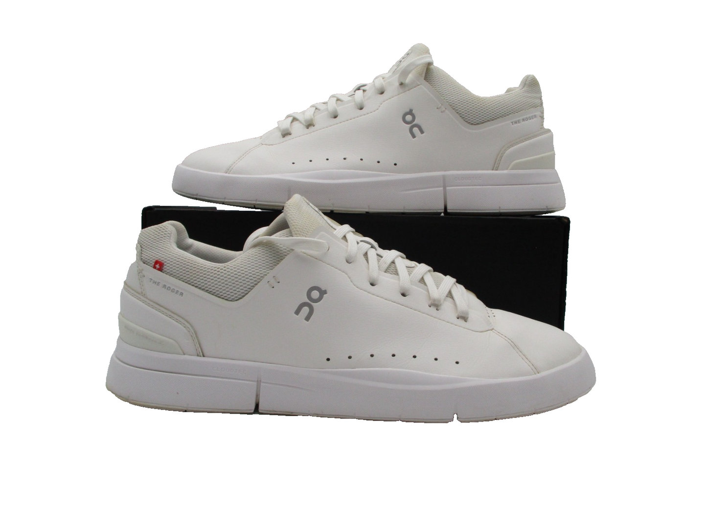 On THE ROGER Advantage Men’s White Leather Sneakers Size US 14 3MD10642351 (1B3)0