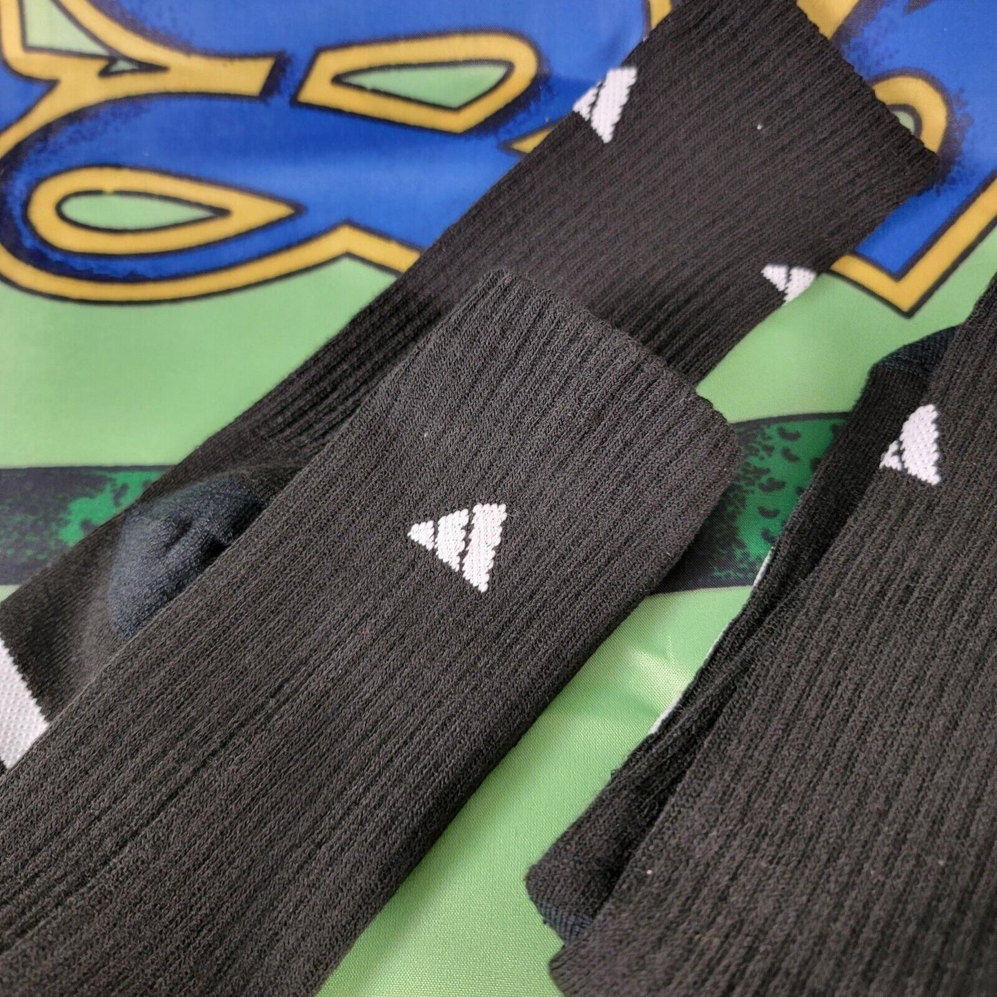 Adidas Cushioned Crew Socks 3 PairBlack Sport Training Casual Socks2