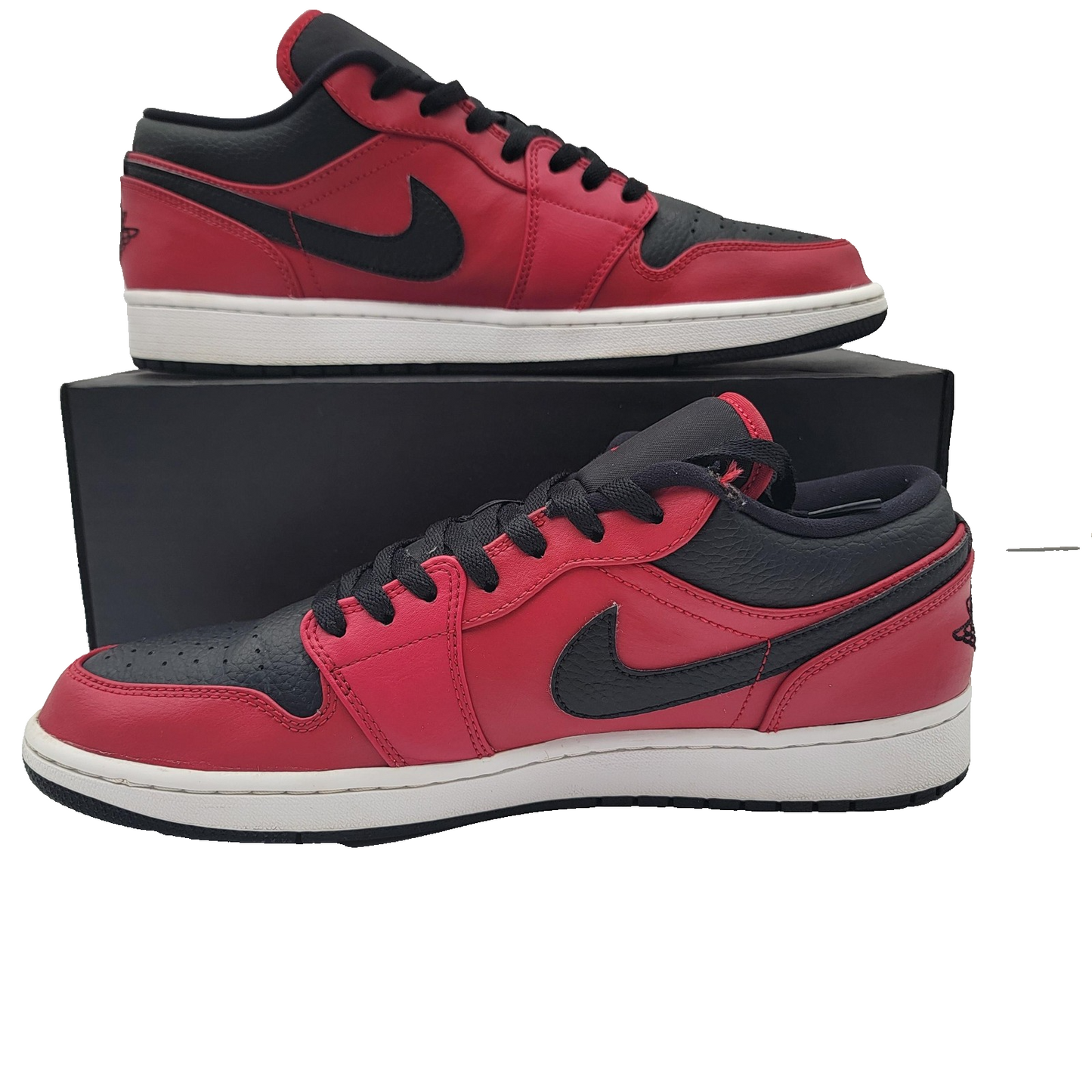 Air Jordan 1 Low Mens Size 12 OG Retro 553558605 Bred Basketball Sneakers