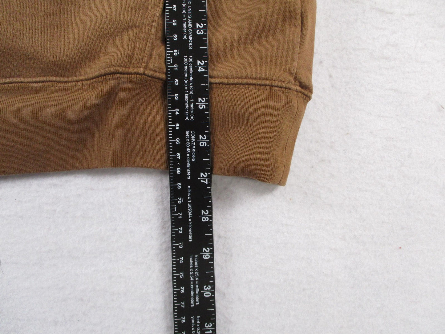 Gap Hoodie Mens Medium Brown Fleece Logo Pullover Sweatshirt Front Applique 17696