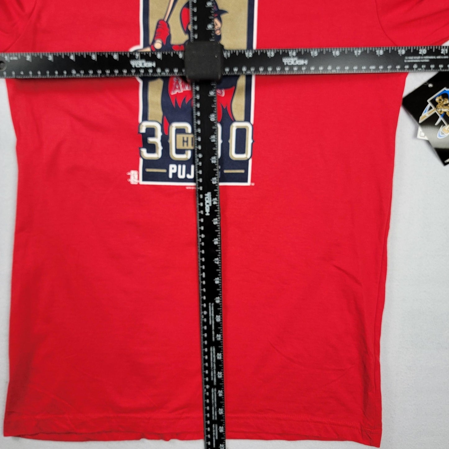 Los Angeles Angels Shirt Mens Med Red MLB Baseball New Era Pujols 3000 Hits 10003