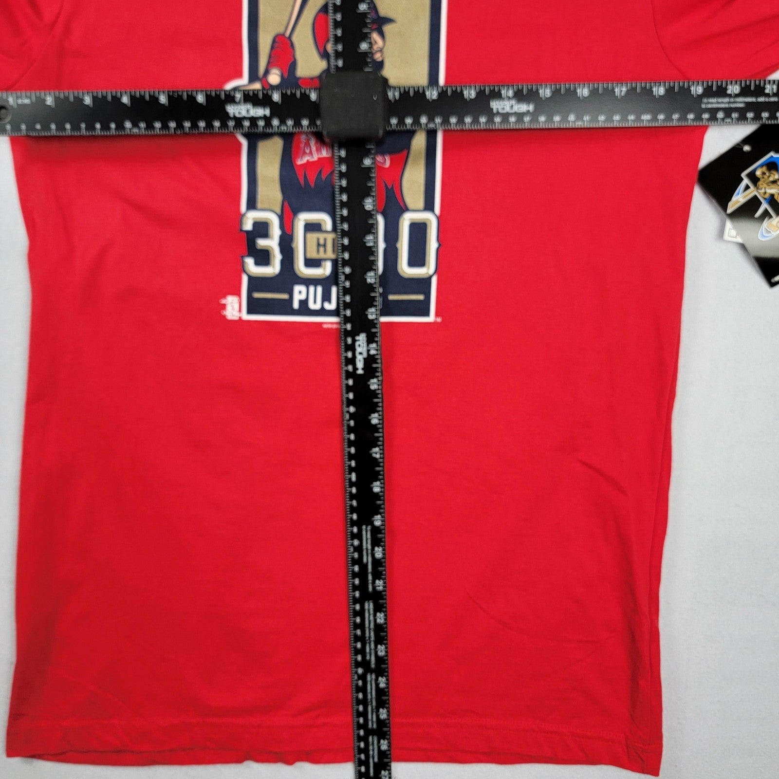 Los Angeles Angels Shirt Mens Med Red MLB Baseball New Era Pujols 3000 Hits 10003
