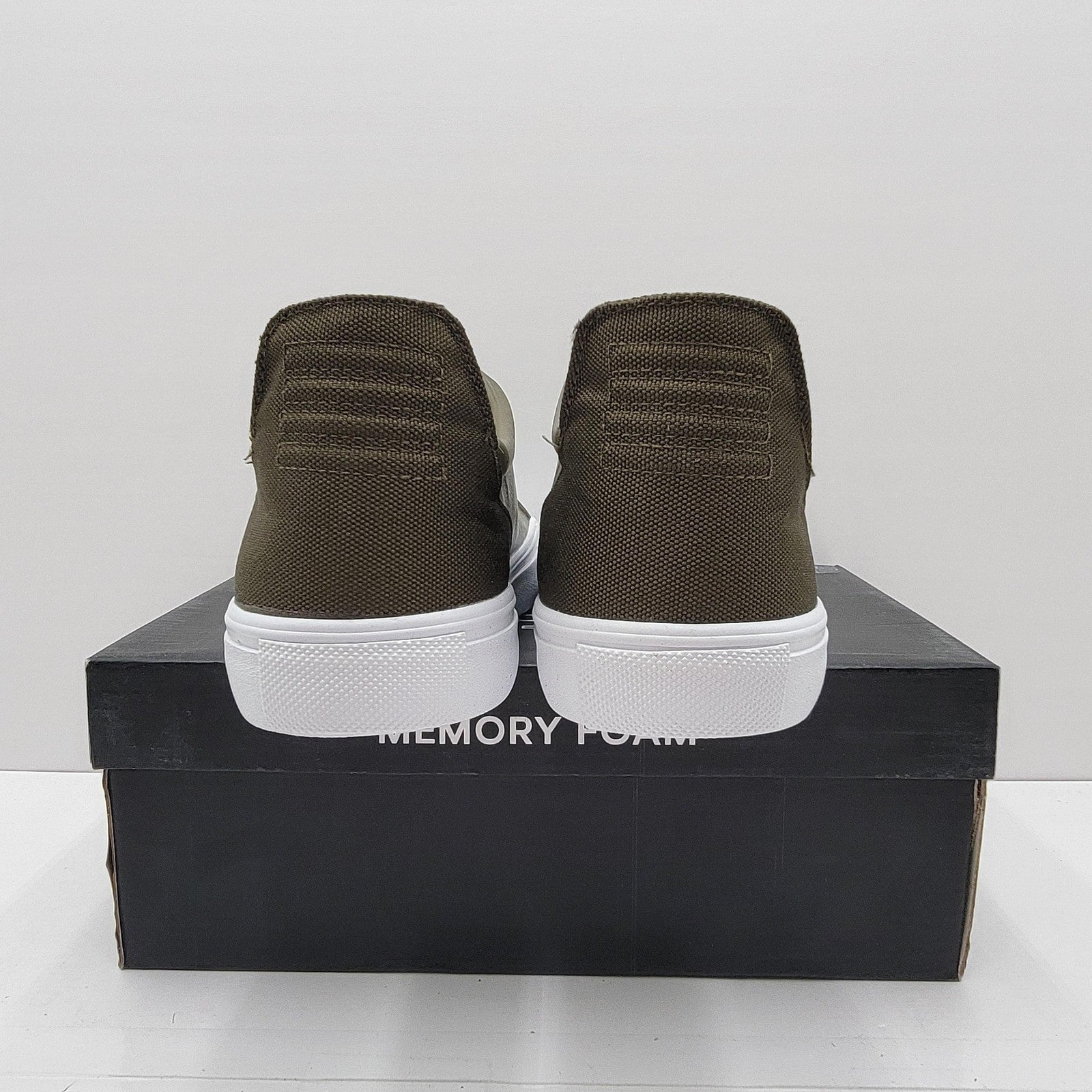 London Fog Shoes Mens Size 10 Dark Olive Francis Memory Foam Slip On Comfort4