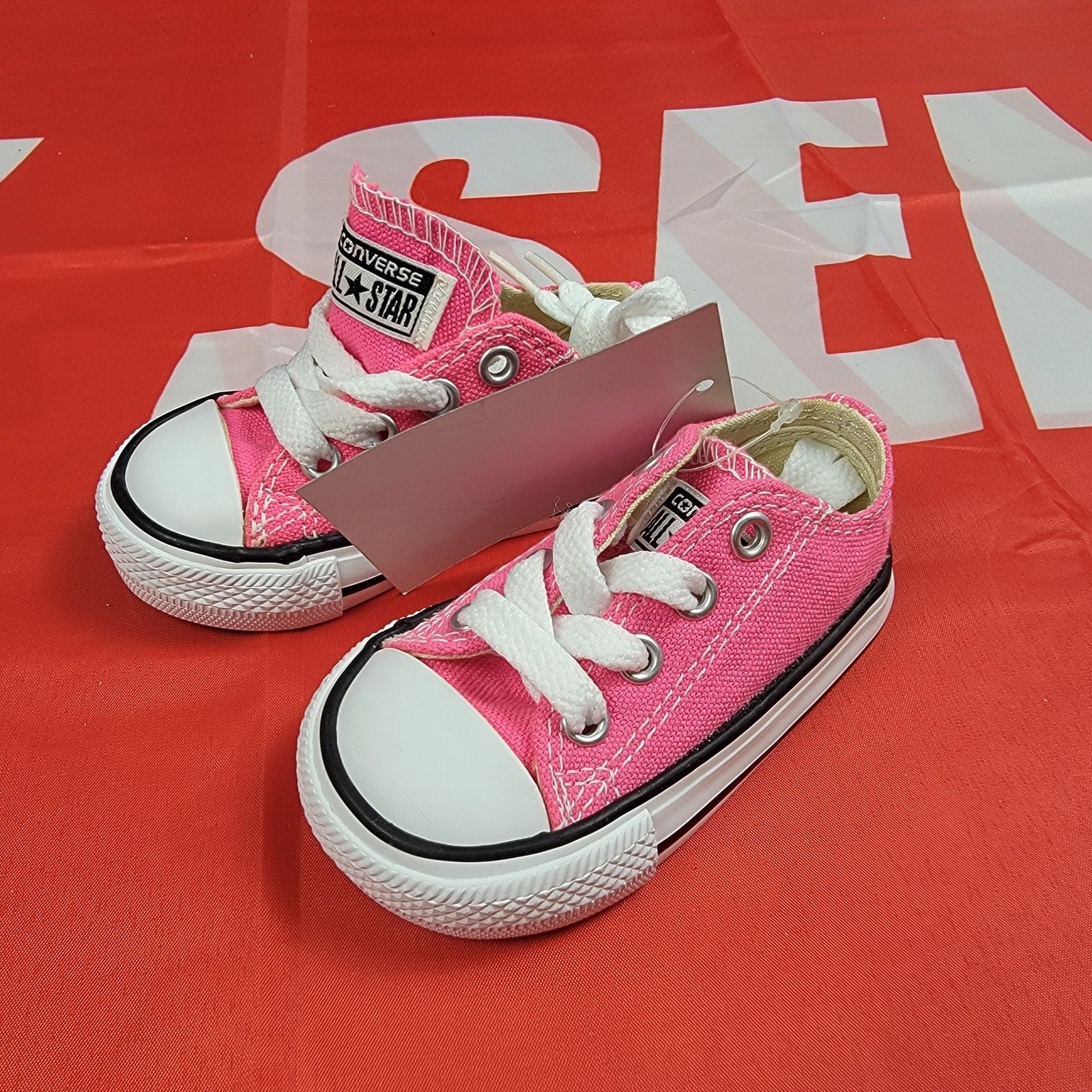 Converse CTAS OX Pink Pow Sz 3 Infant 75764C0