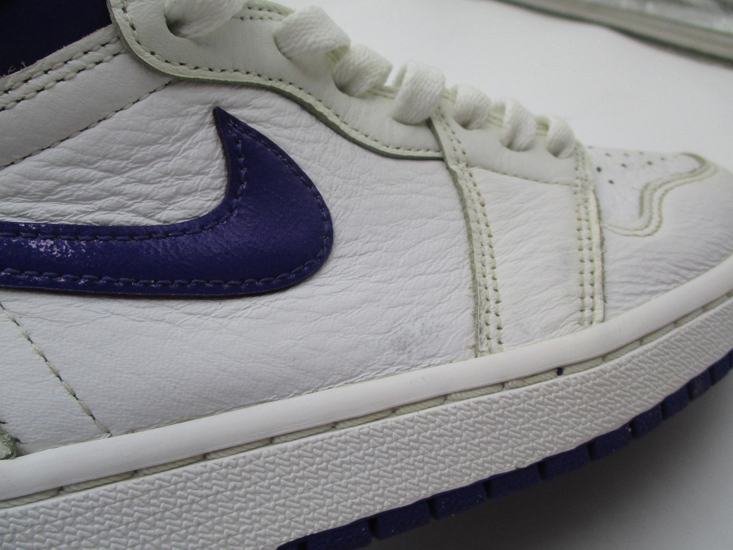 Nike Air Jordan 1 High OG Shoes Womens Size 7.5 White Court Purple CD0461-1518
