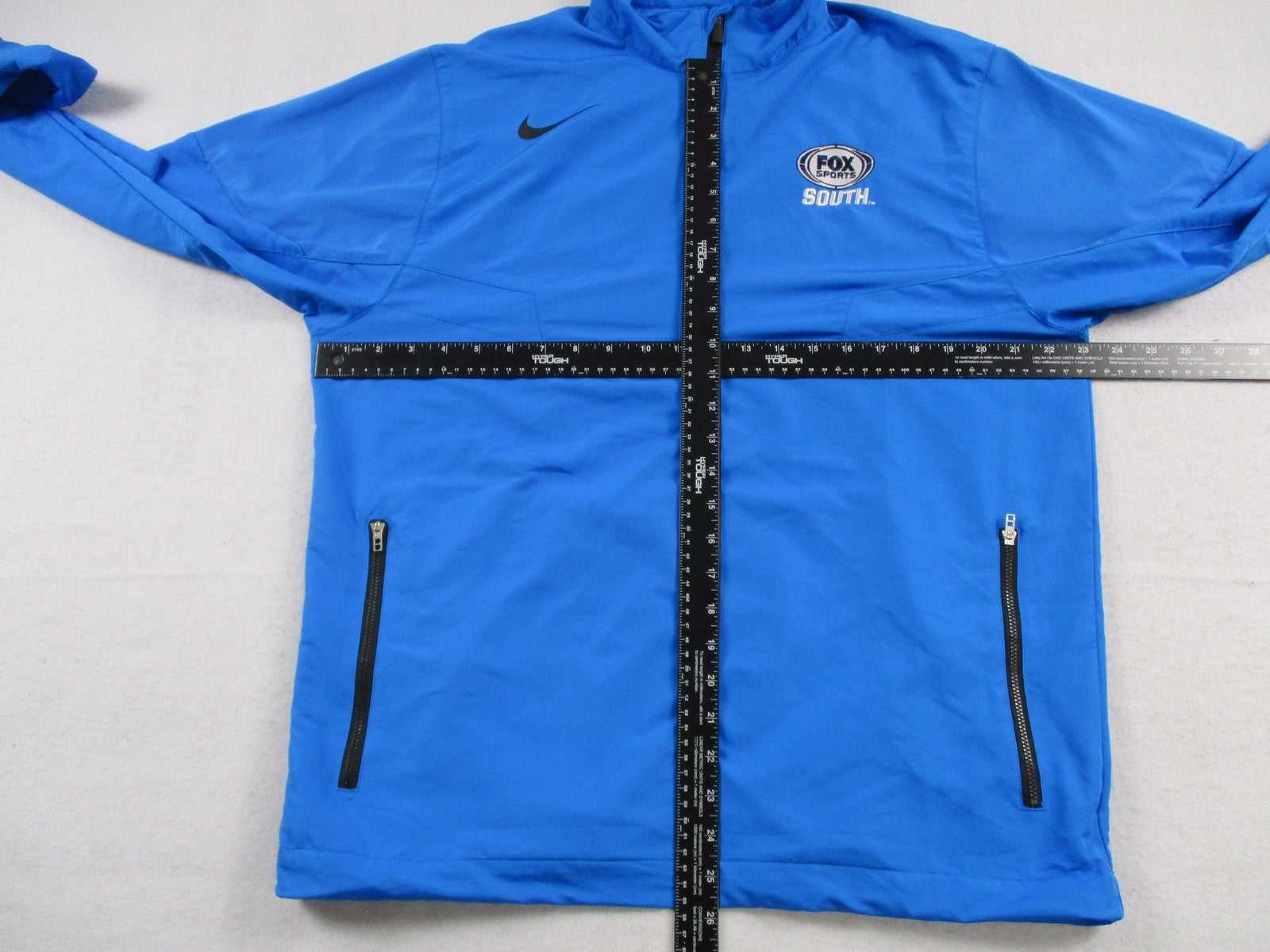 Nike Golf Fox Sports South Jacket Mens Medium Blue 1/4 Zip Windbreaker Pullover7