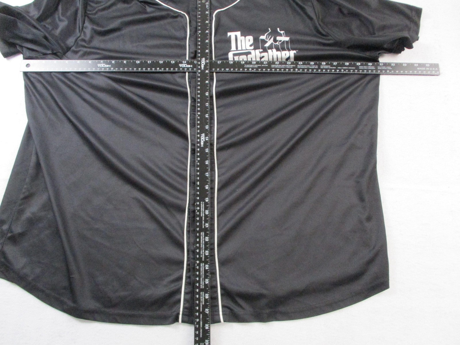 Hybrid Apparel The Godfather Shirt Mens 4XL Black Baseball Button Up Jersey 14884