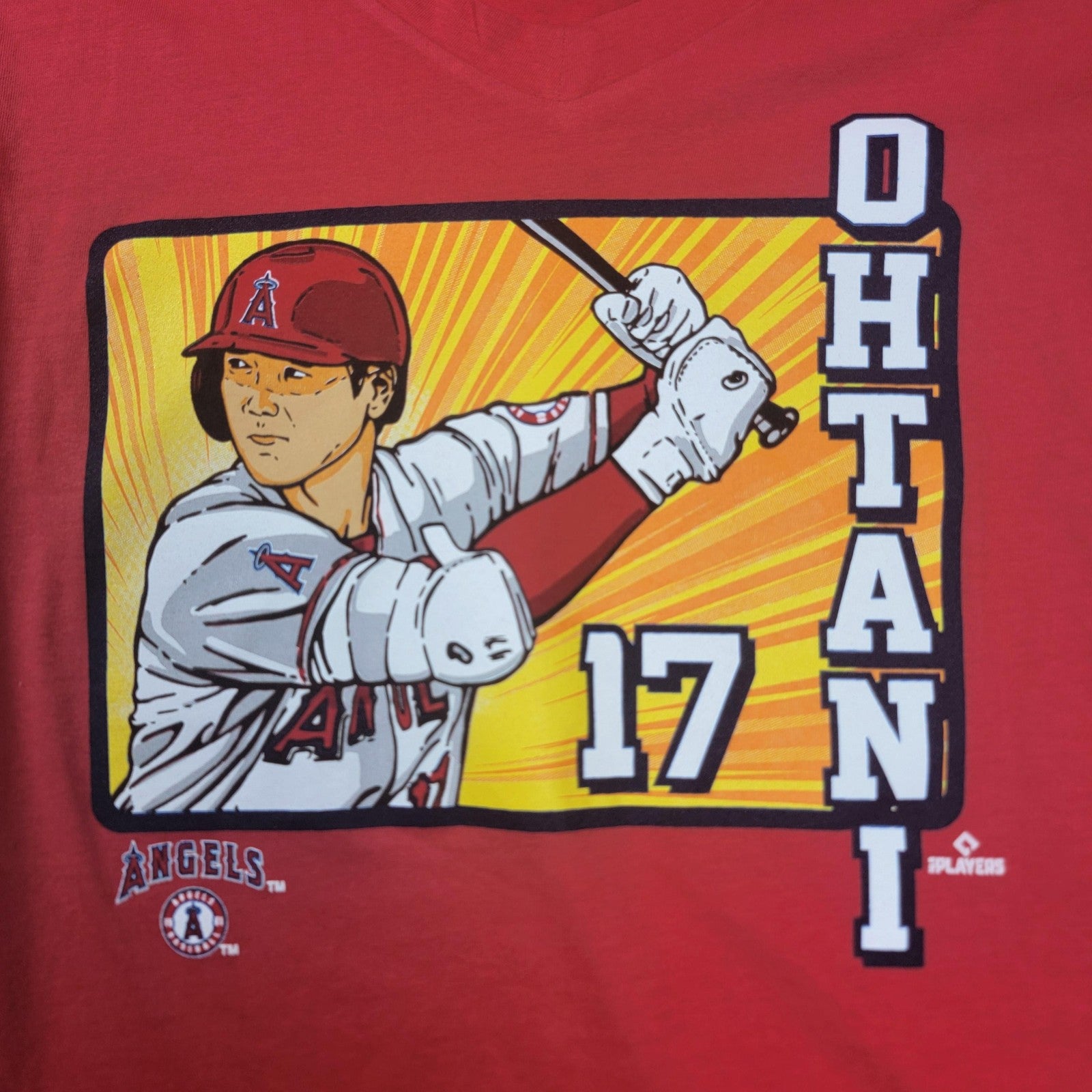 Los Angeles Angels Shirt Womens Medium Red MLB Baseball Ohtani 17 New Era