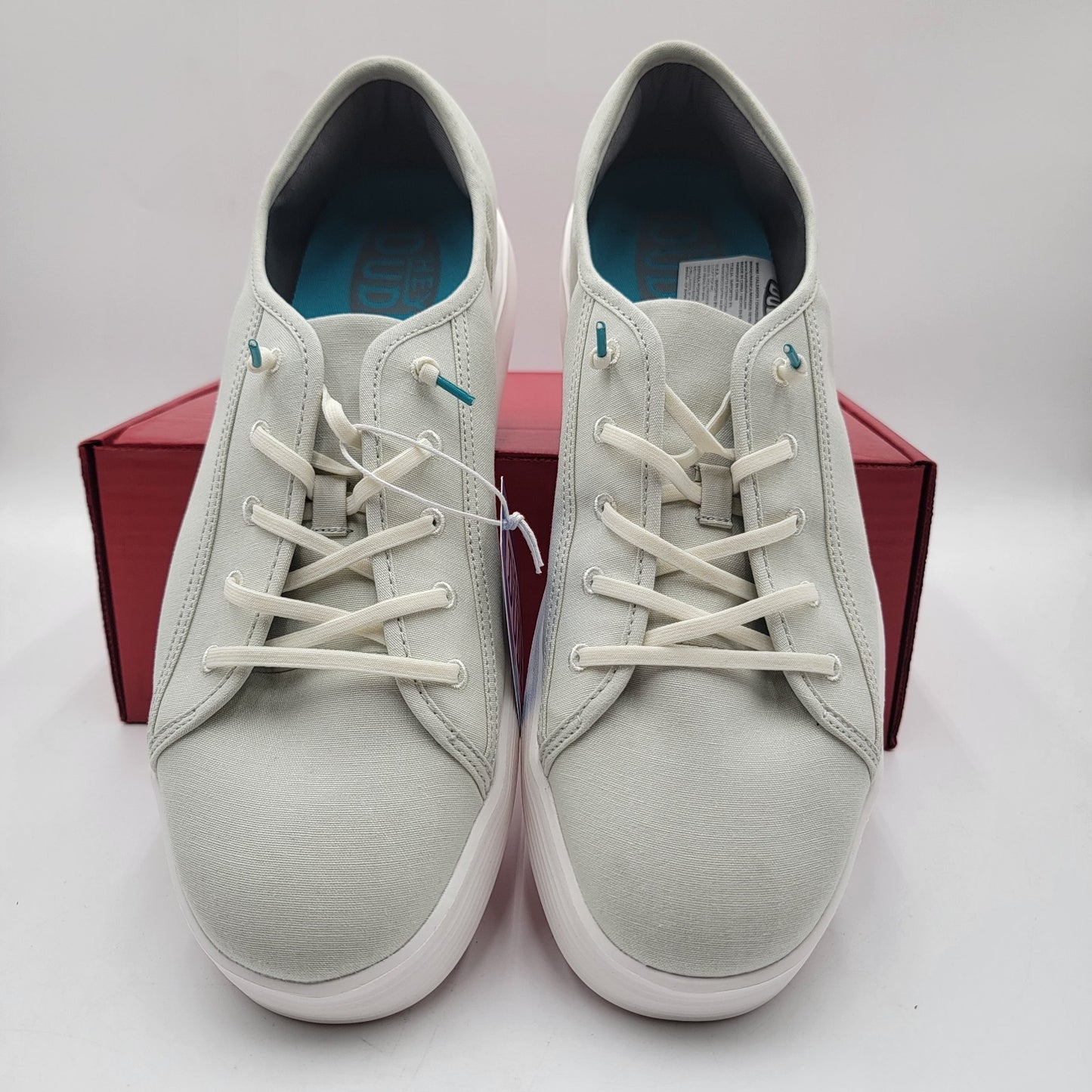 Hey Dude Mens Cody Sneakers US 13 M White Low Top Canvas NWOB  (1A1)2