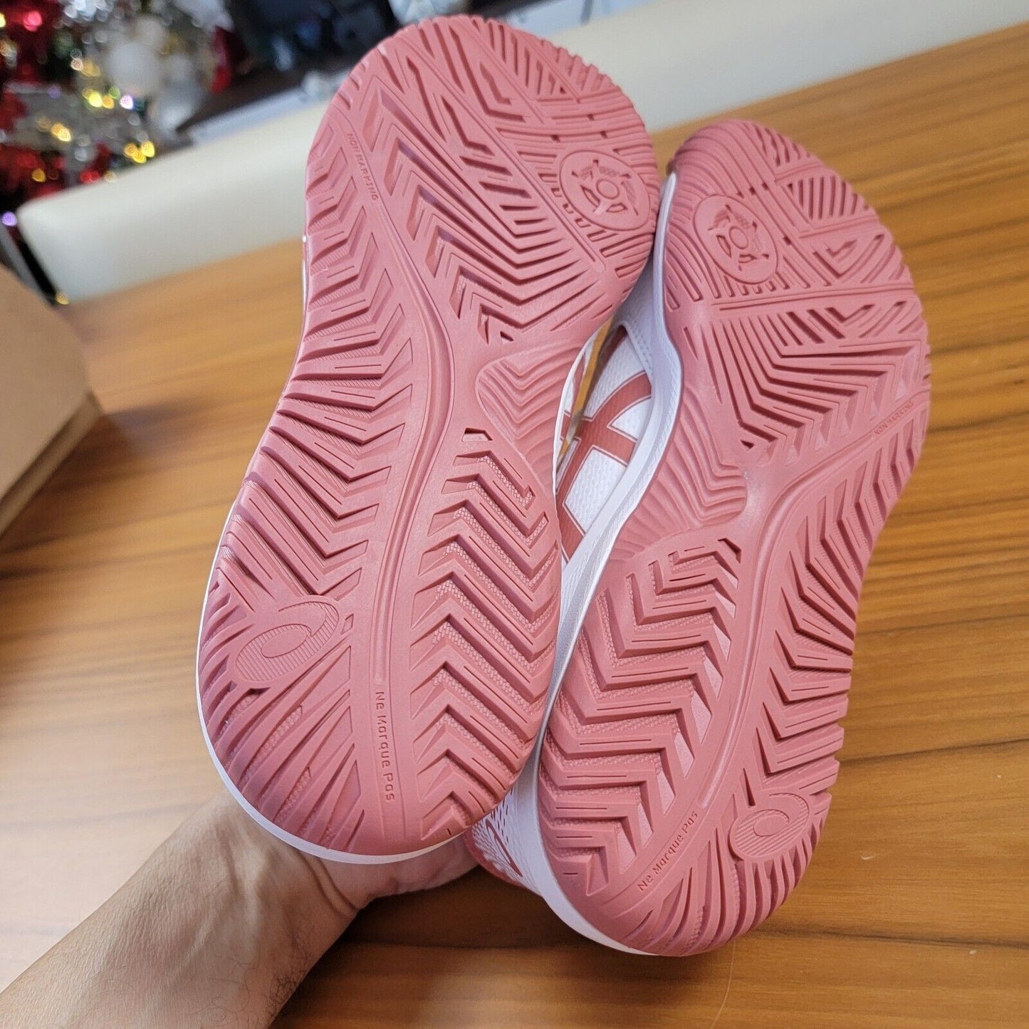 Asics Wmns Gel Dedicate 8 'White Light Garnet' Sz 10.5 1042A2374