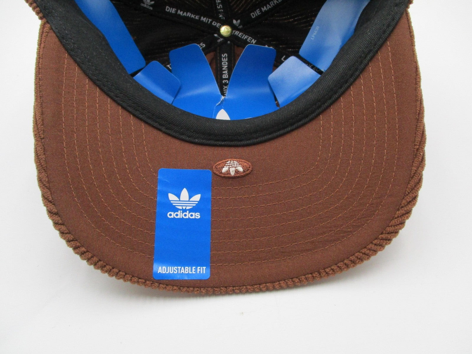 Adidas Hat Cap Strap Back Brown Corduroy Originals Trefoil Mens One Size7