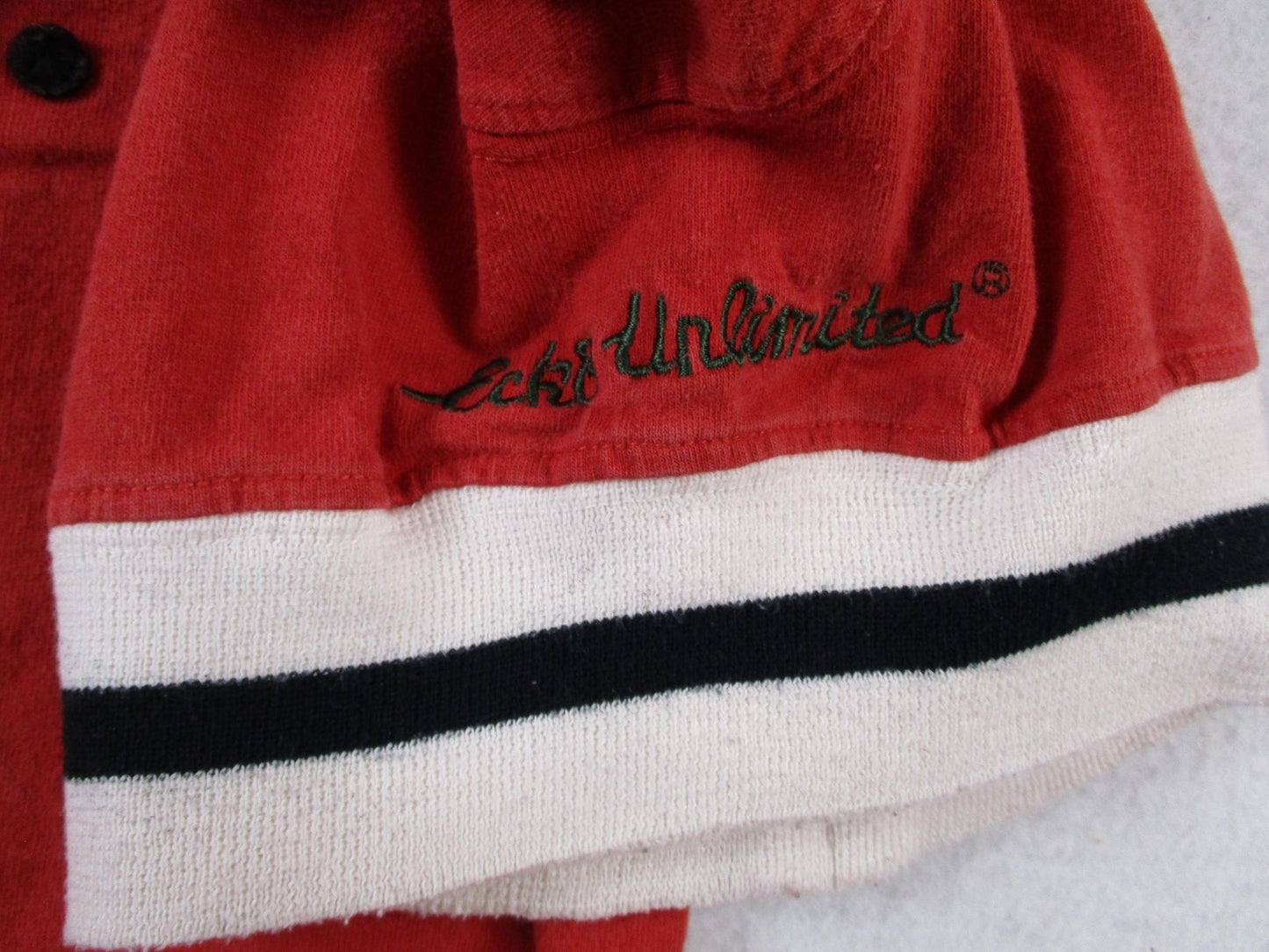 Ecko Unltd Shirt Mens Medium Red Company Chenille Logo Ringer Streetwear Tee5