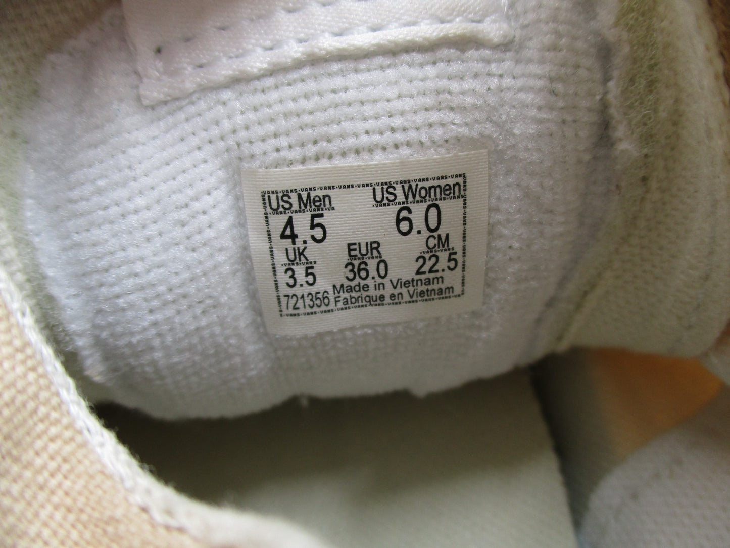 Vans Sk8-Hi Tan Khaki Suede Canvas High Top Women's 6 Men's 4.5 Pre-Owned10