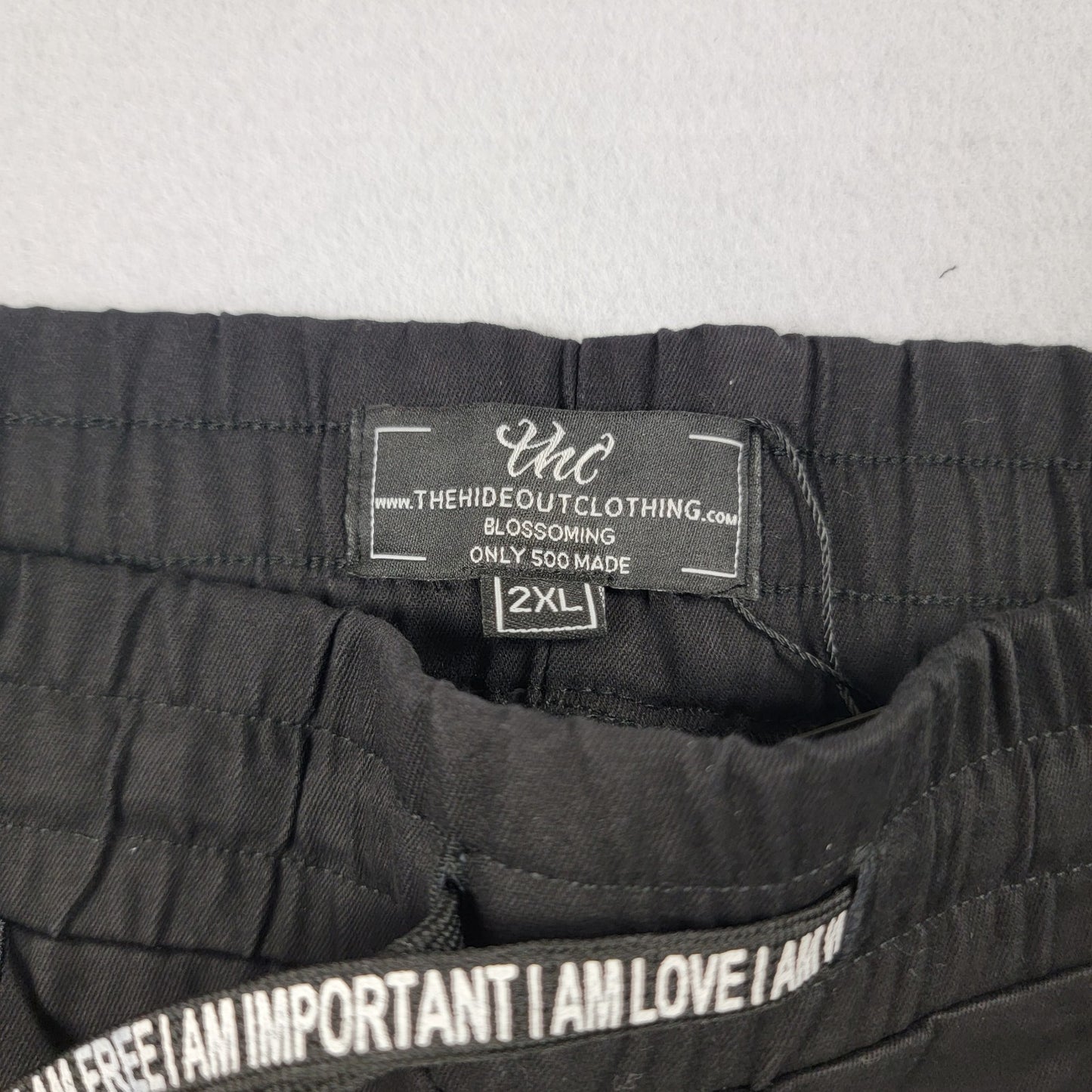 The Hideout Clothing THC “Blossoming” Cargo Pants 2XL Black Limited Edition 8212