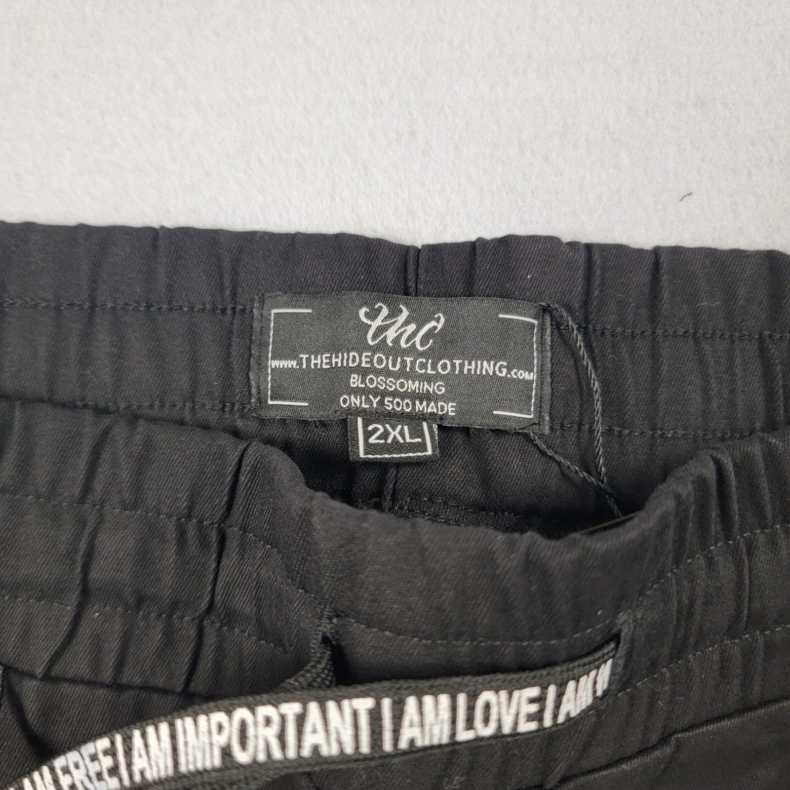 The Hideout Clothing THC “Blossoming” Cargo Pants 2XL Black Limited Edition 8212