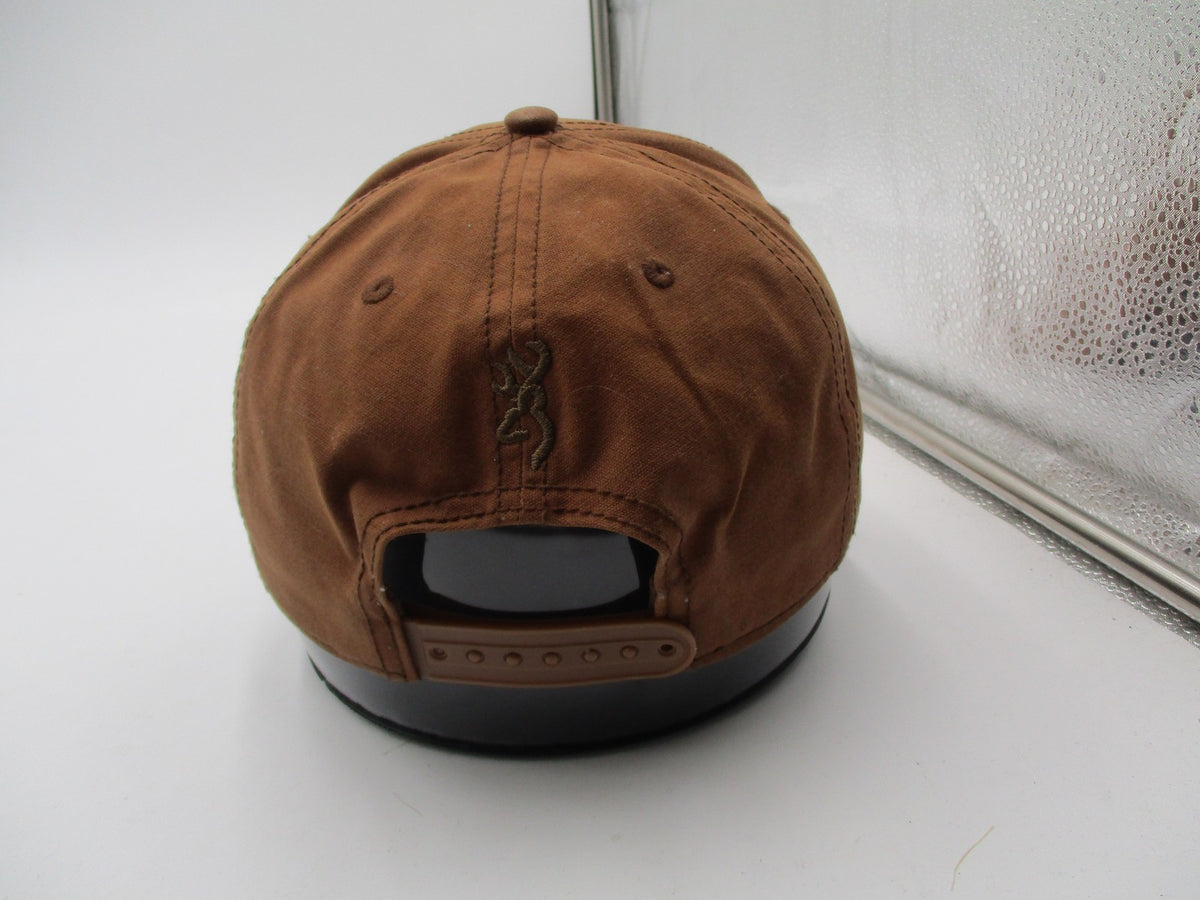 Browning Hat Cap Snap Back Mens One Size Brown USA Flag Patch Cotton Twill5