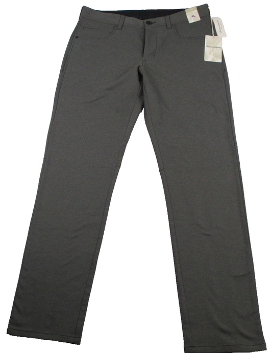 Tommy Bahama On Par 5 Pocket Pants Mens 32x32 Gray Golf Knit Stretch Khakis 12420