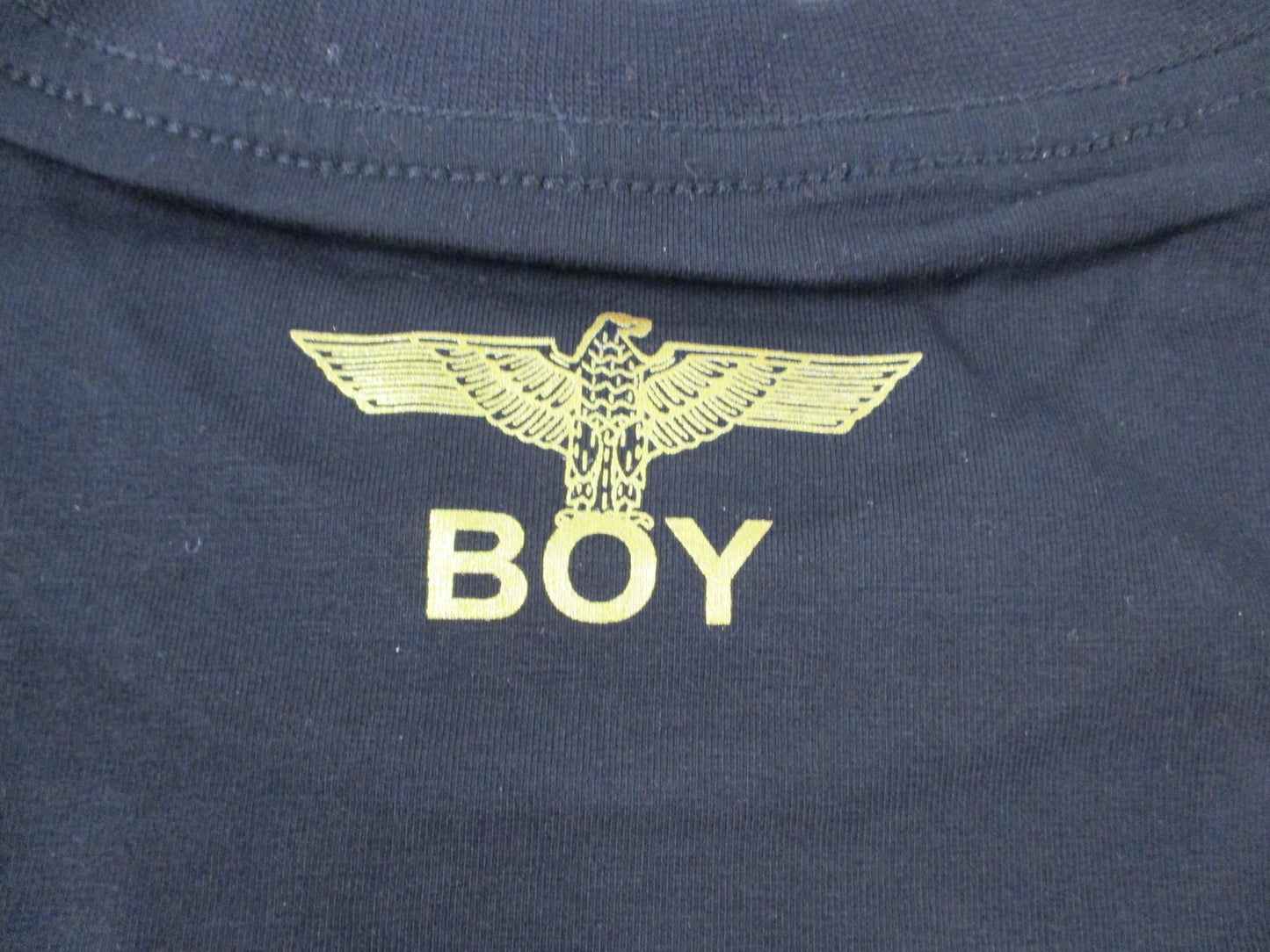 BOY London Shirt Mens Small Black Gold Eagle Logo Graphic Tee Streetwear 130910